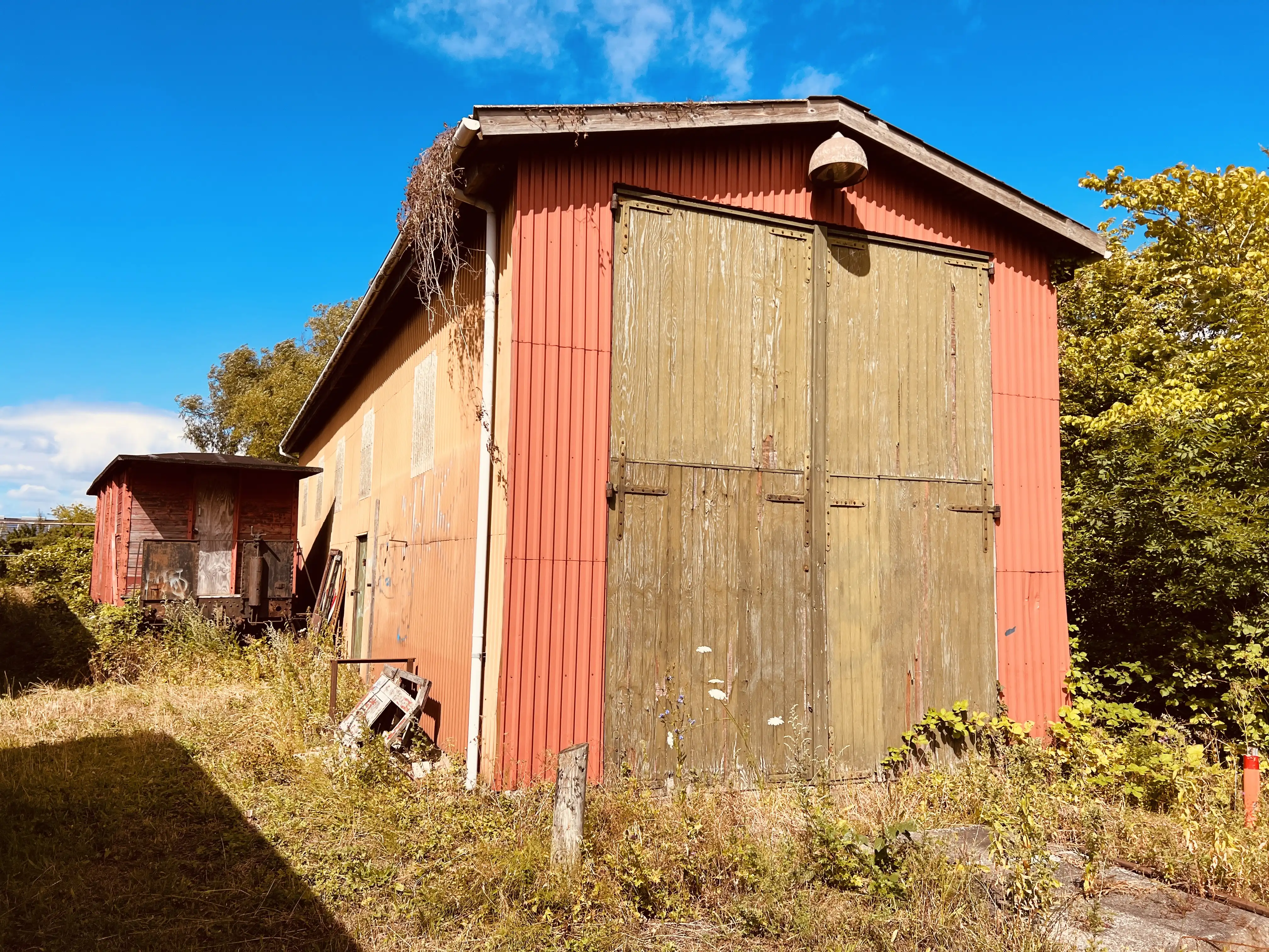 Billede af Høng Stations remise.