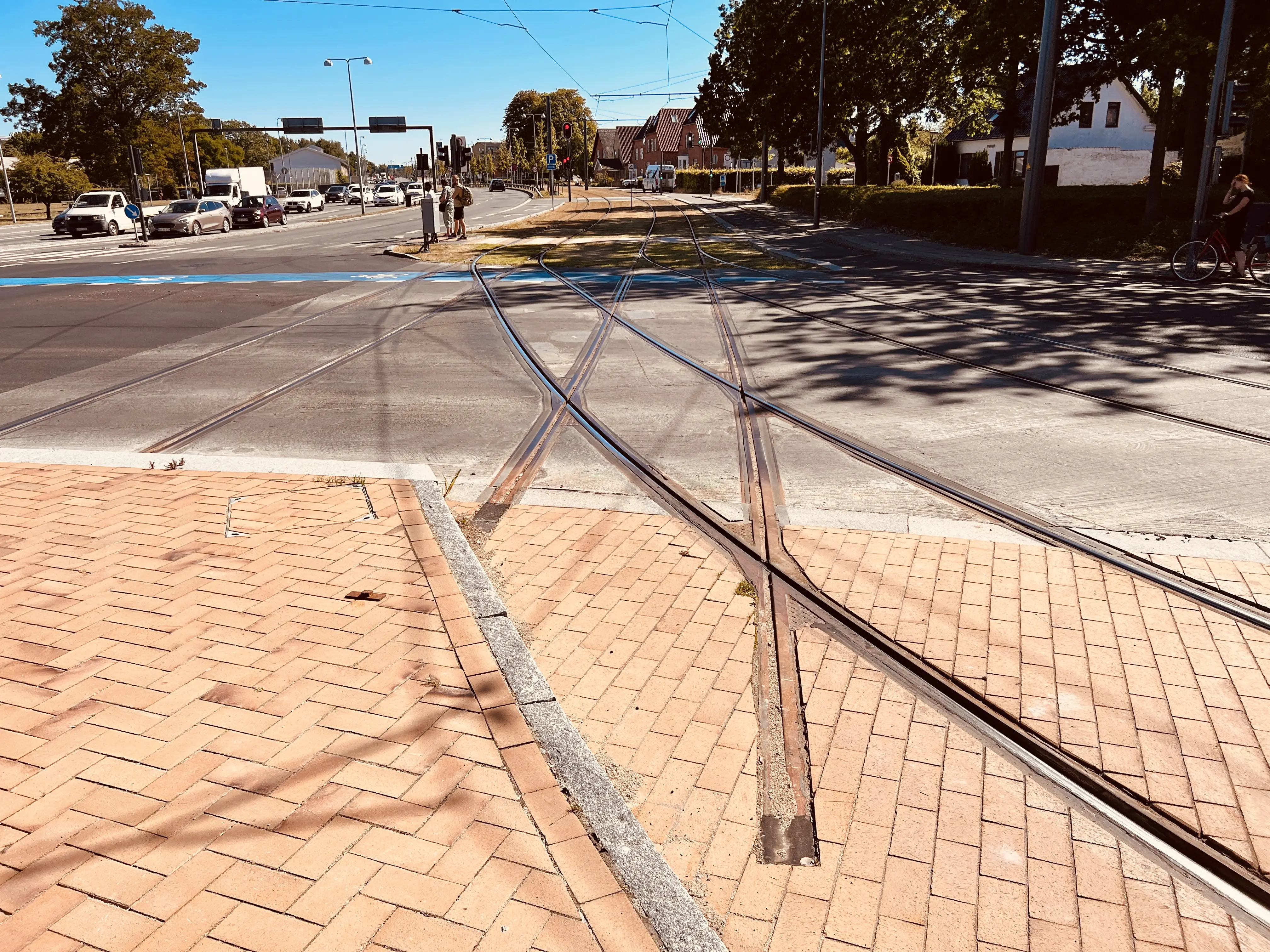 Billede af Korsløkke Letbanestation med klargøring af ind og udfletning til Letbane anden etape.