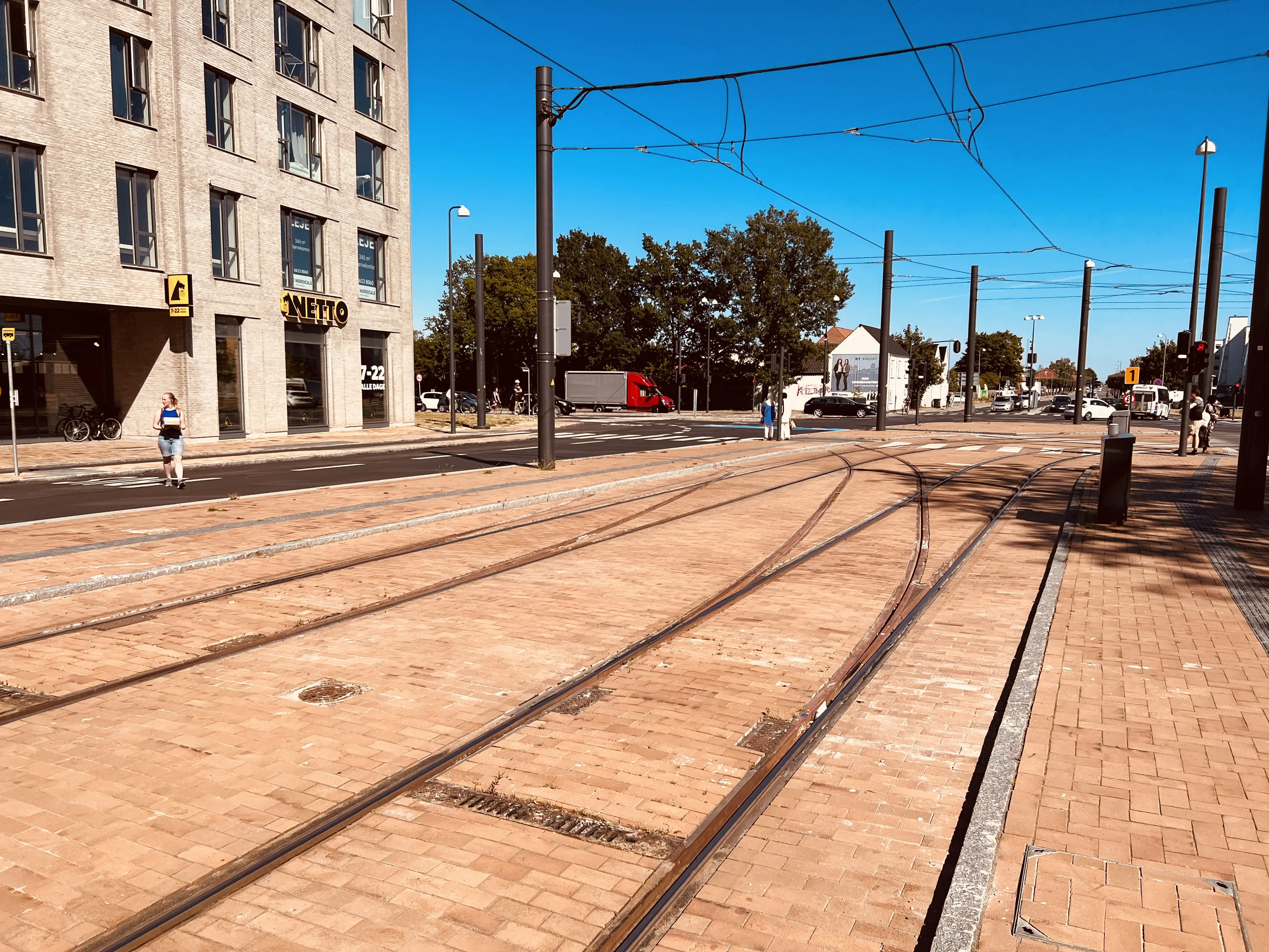 Billede af Korsløkke Letbanestation med klargøring af ind og udfletning til Letbane anden etape.