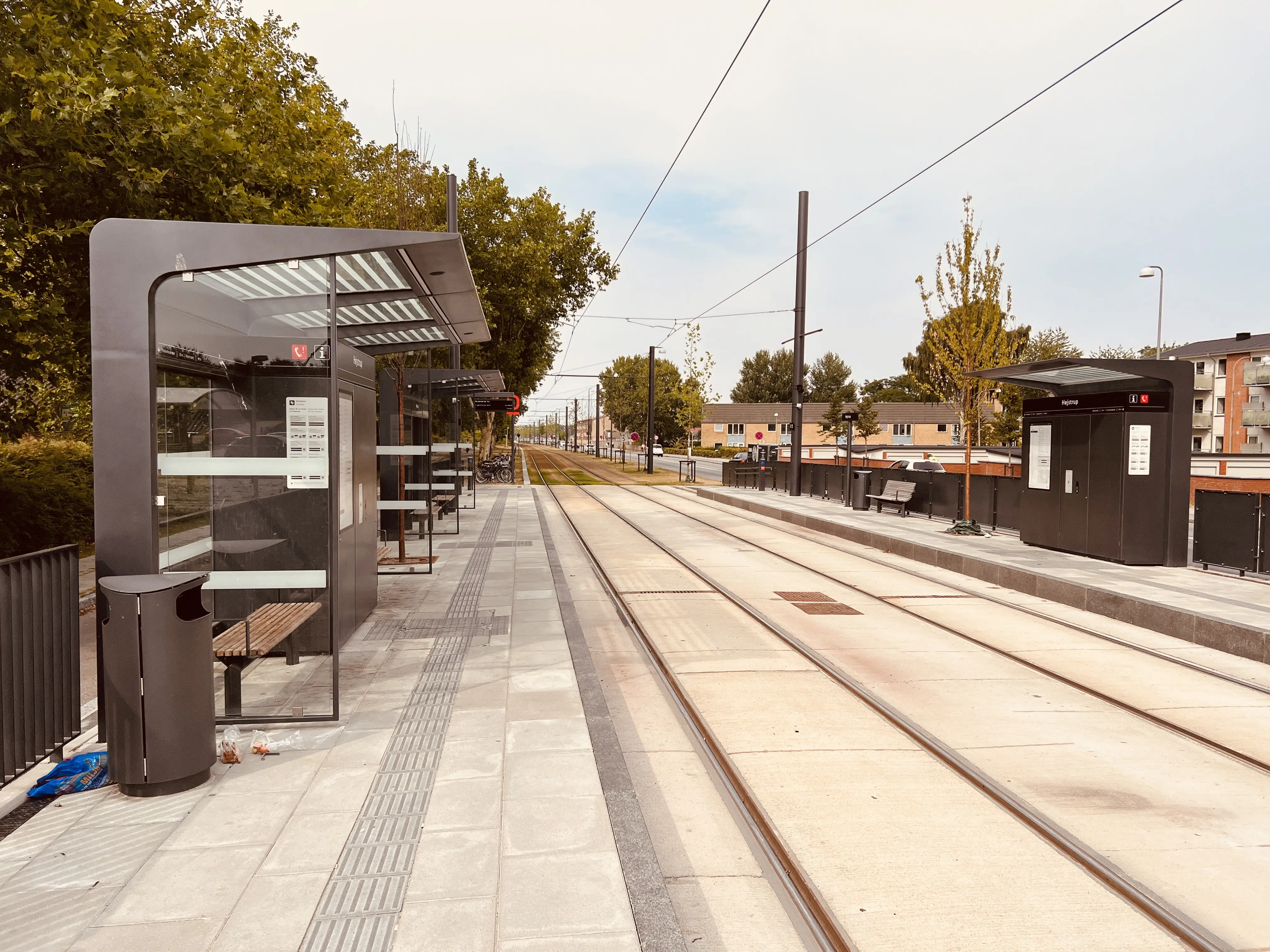 Billede af Højstrup Letbanestation.