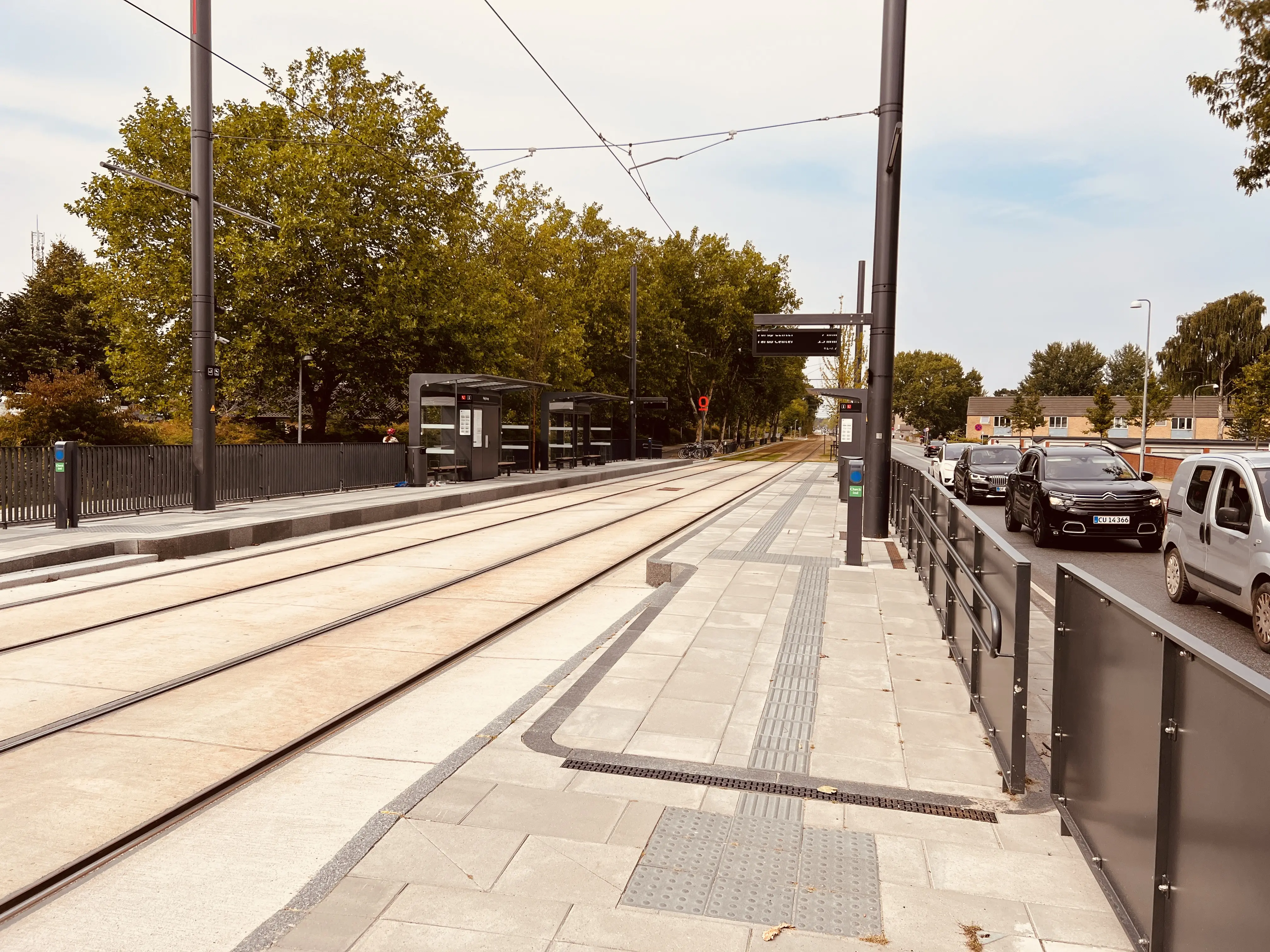 Billede af Højstrup Letbanestation.