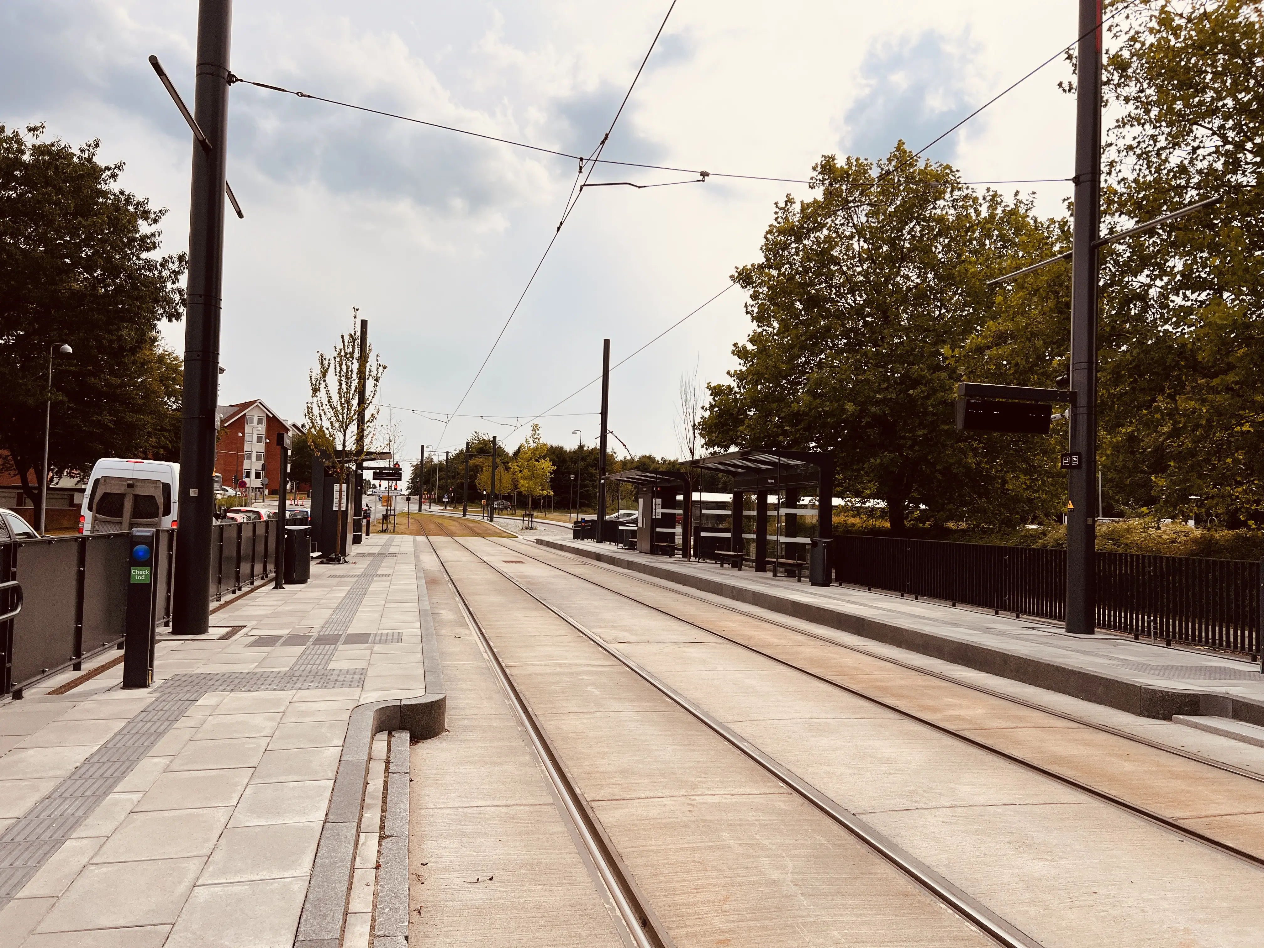 Billede af Højstrup Letbanestation.