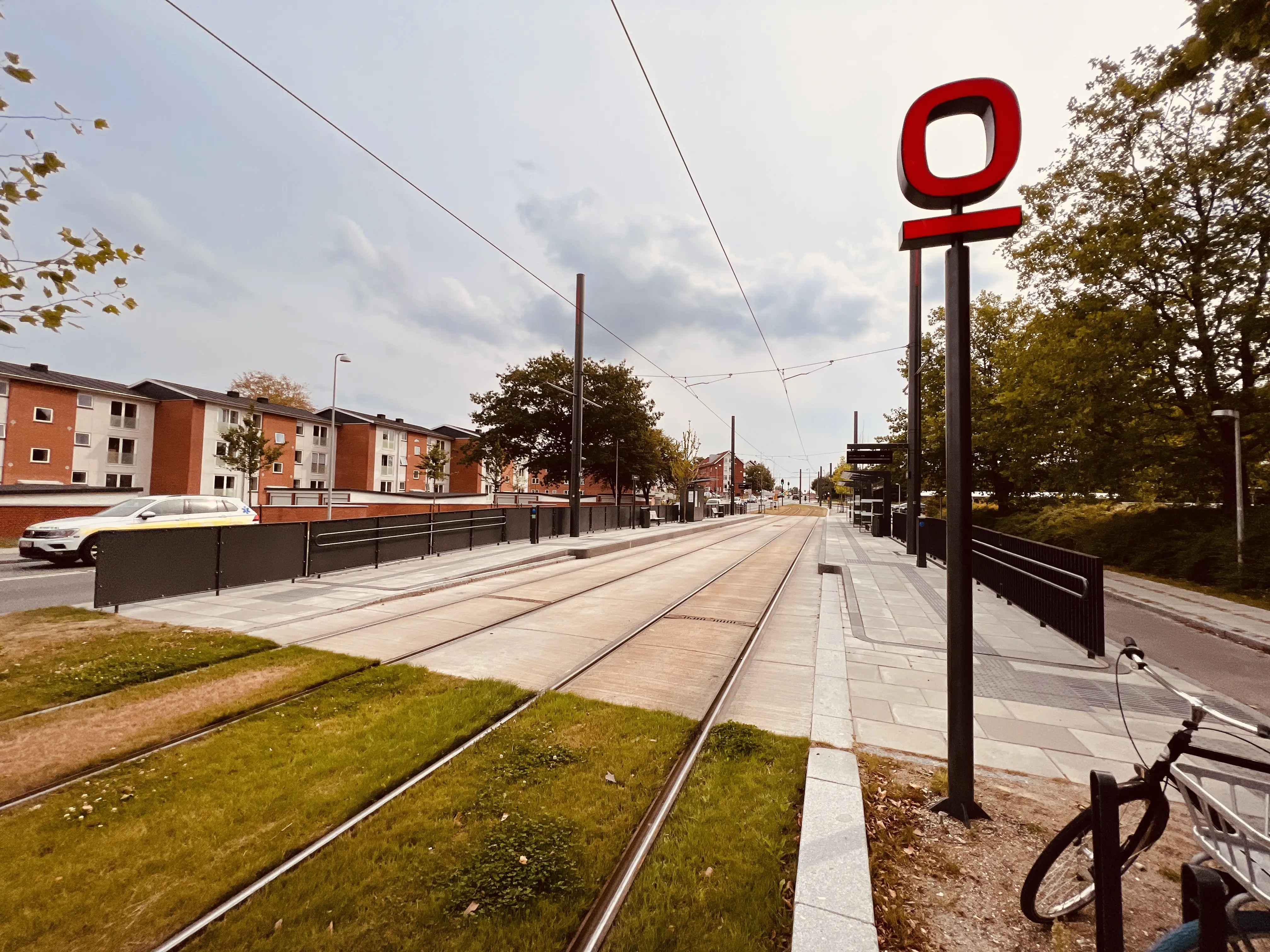 Billede af Højstrup Letbanestation.