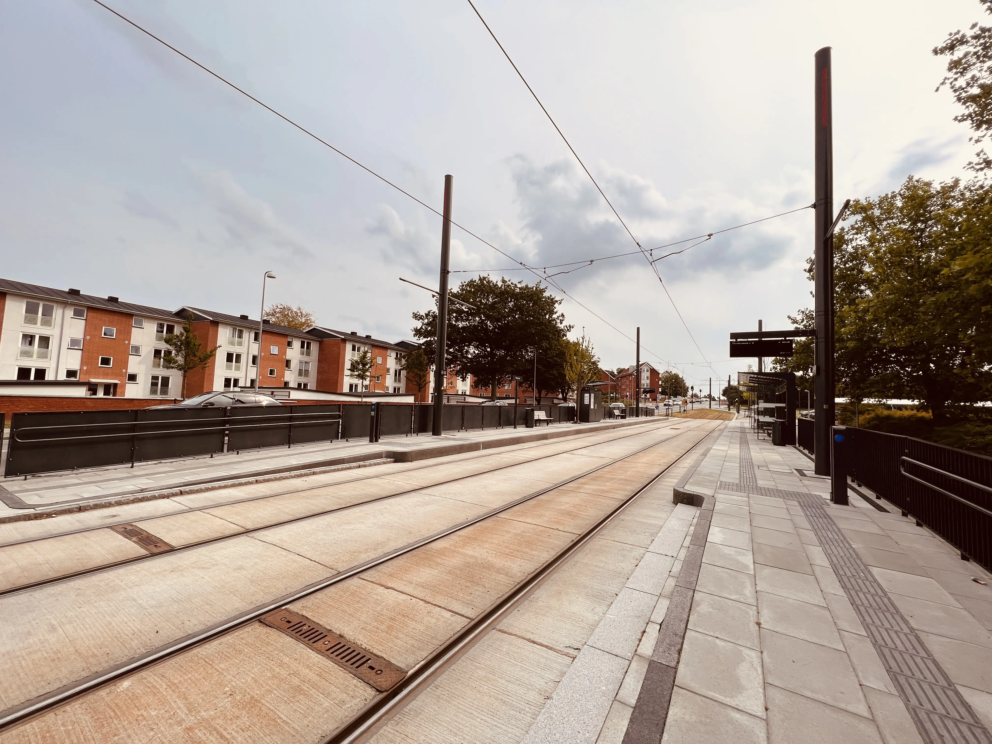 Billede af Højstrup Letbanestation.