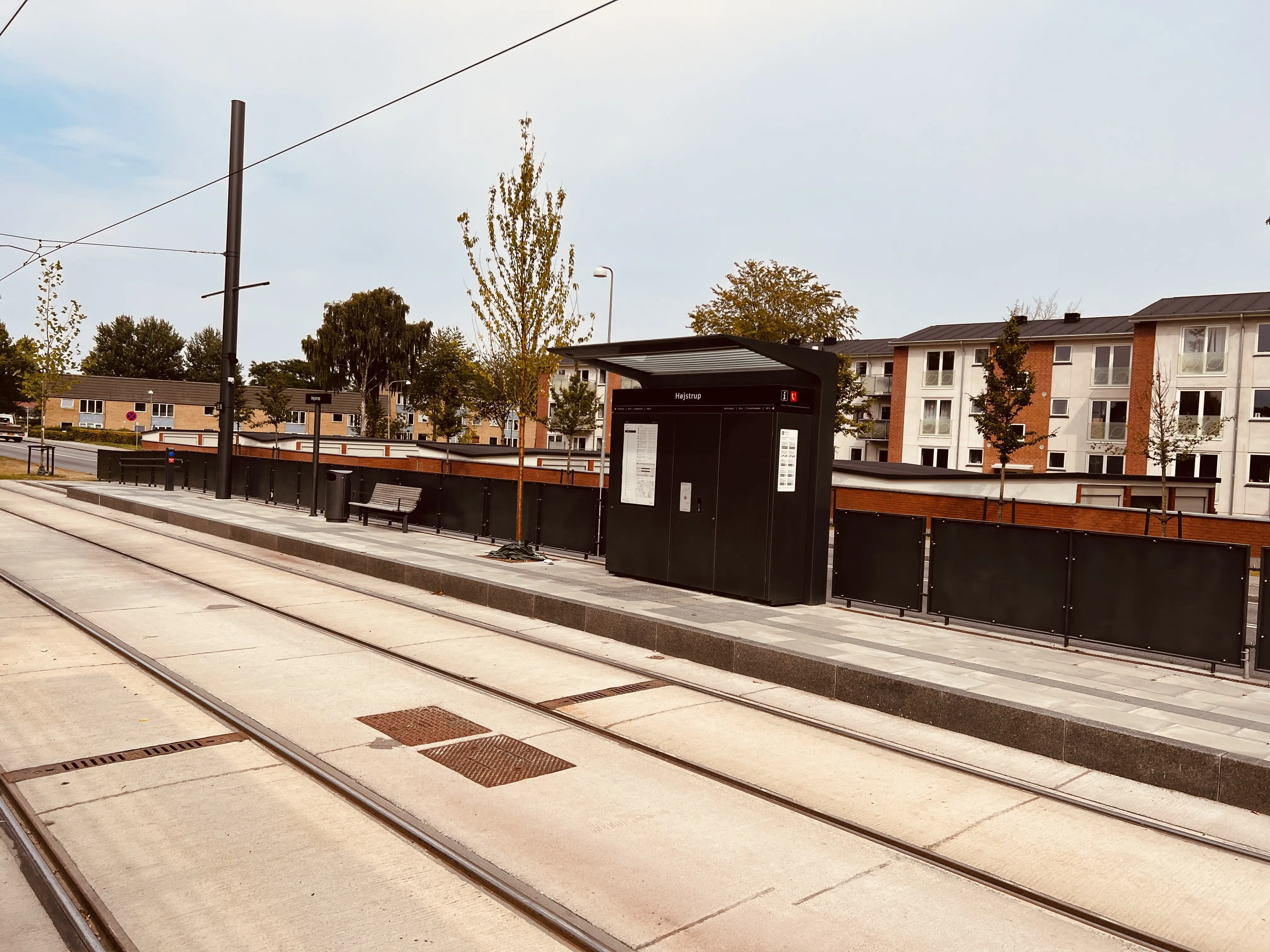 Billede af Højstrup Letbanestation.