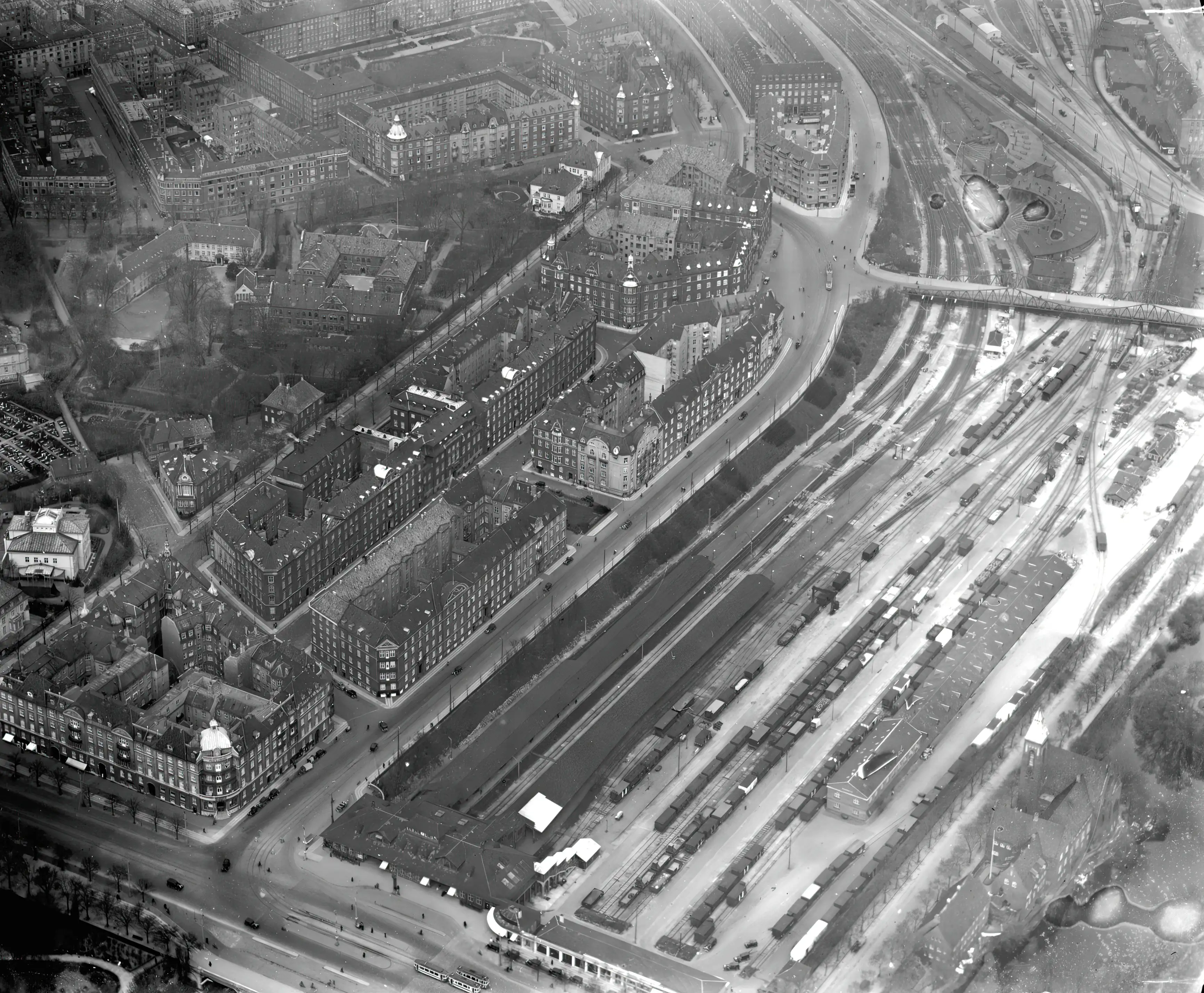 Billede af Østerport Stations remiseområde.