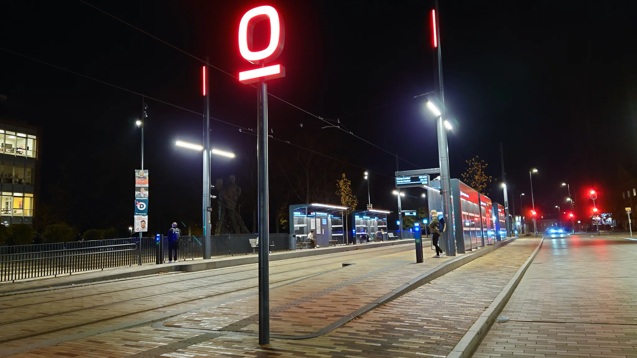 Billede af Odense Banegård Letbanestation.