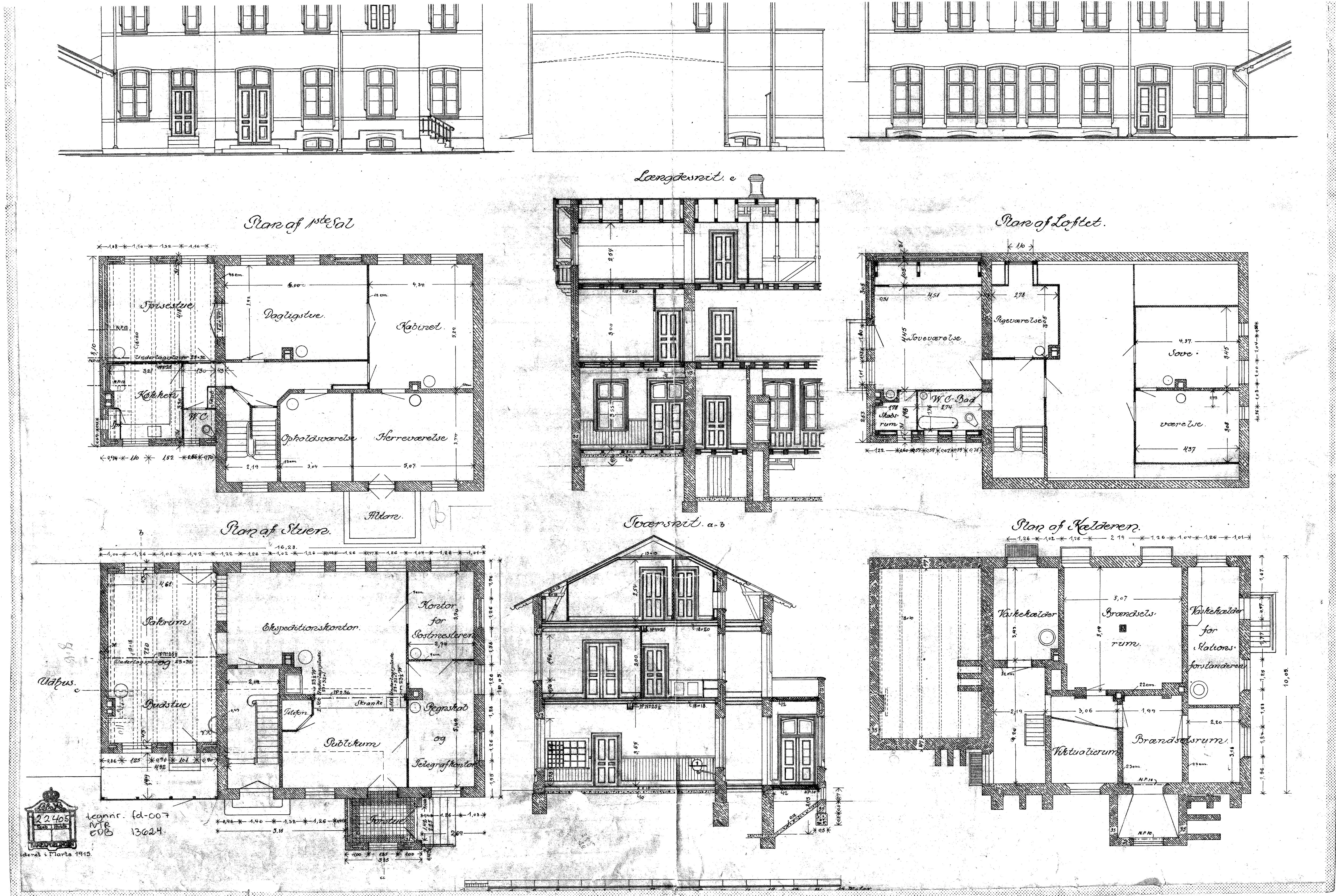 Tegning af Fredensborg Station. Tegning af Fredensborg Station.