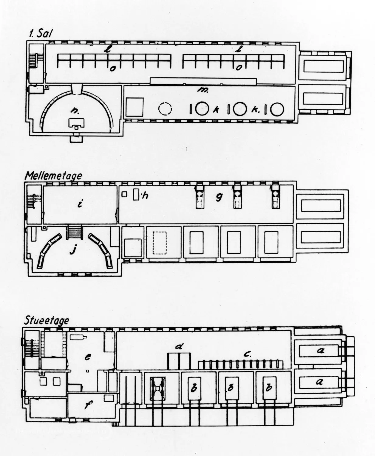 Tegning af Enghave Omformerstation ved Enghave Station.