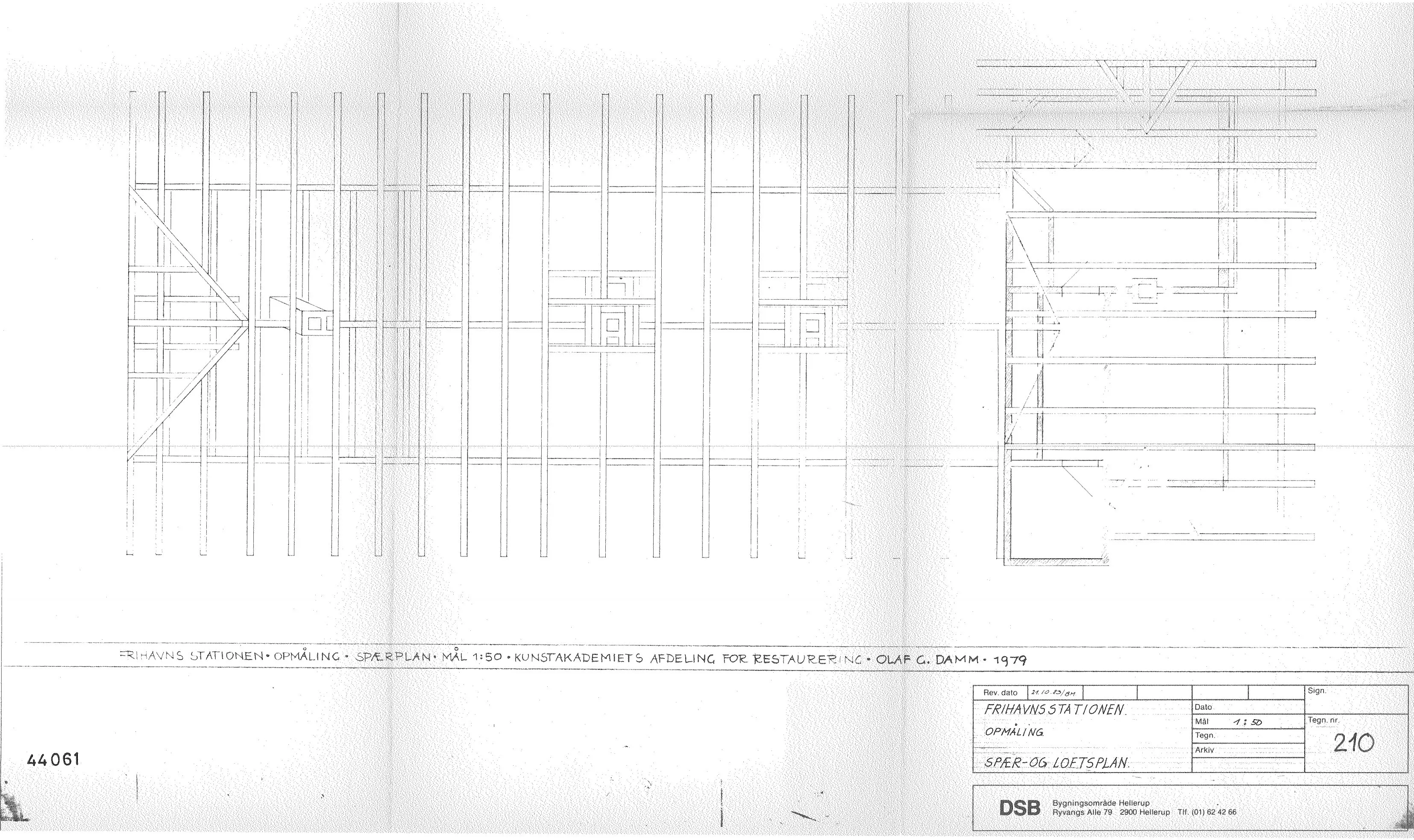 Tegning af Frihavnens Station.