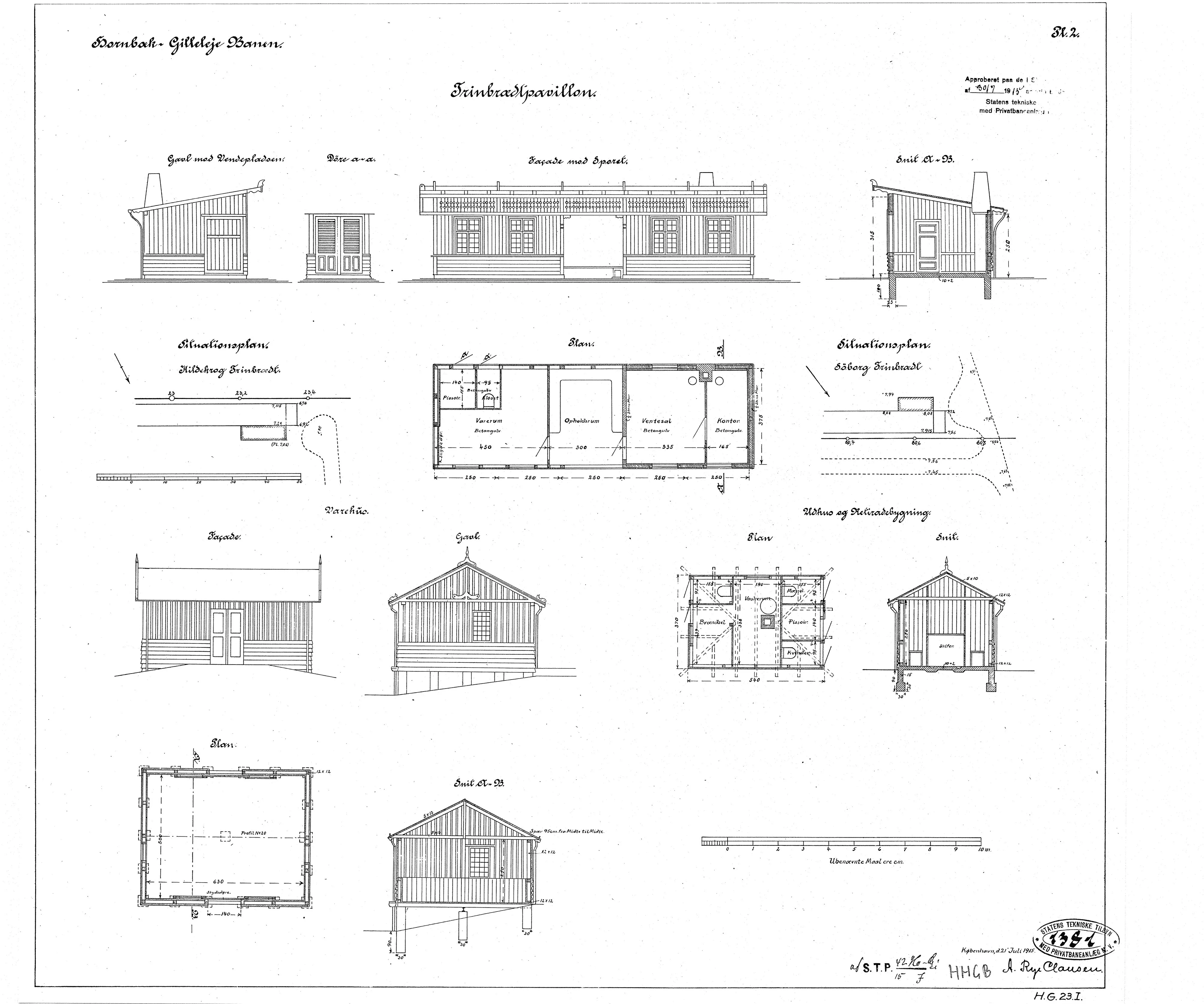 Tegning af Søborg Trinbræt. Tegning af Søborg Trinbræt.