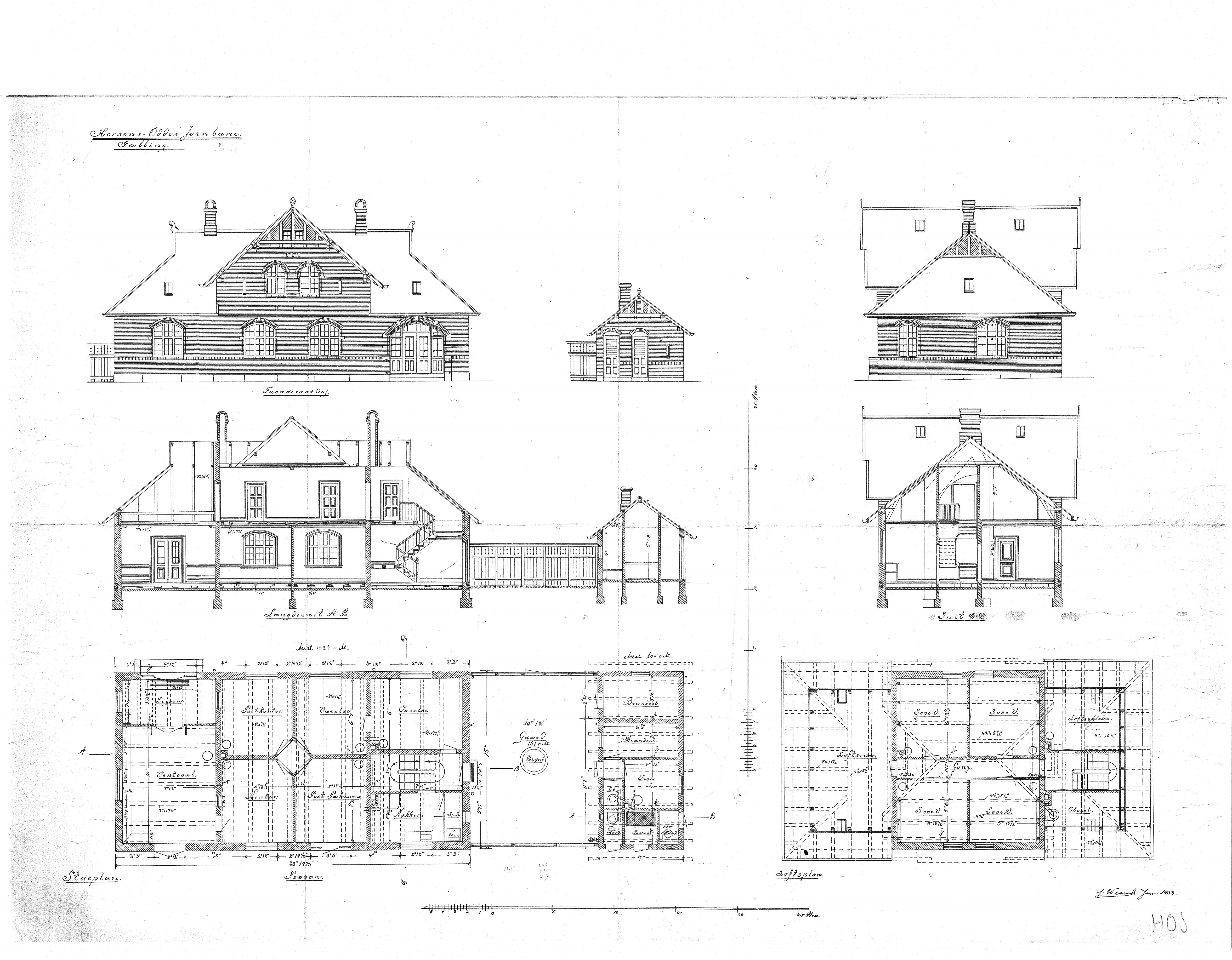 Tegning af Falling Station. Tegning af Falling Station.