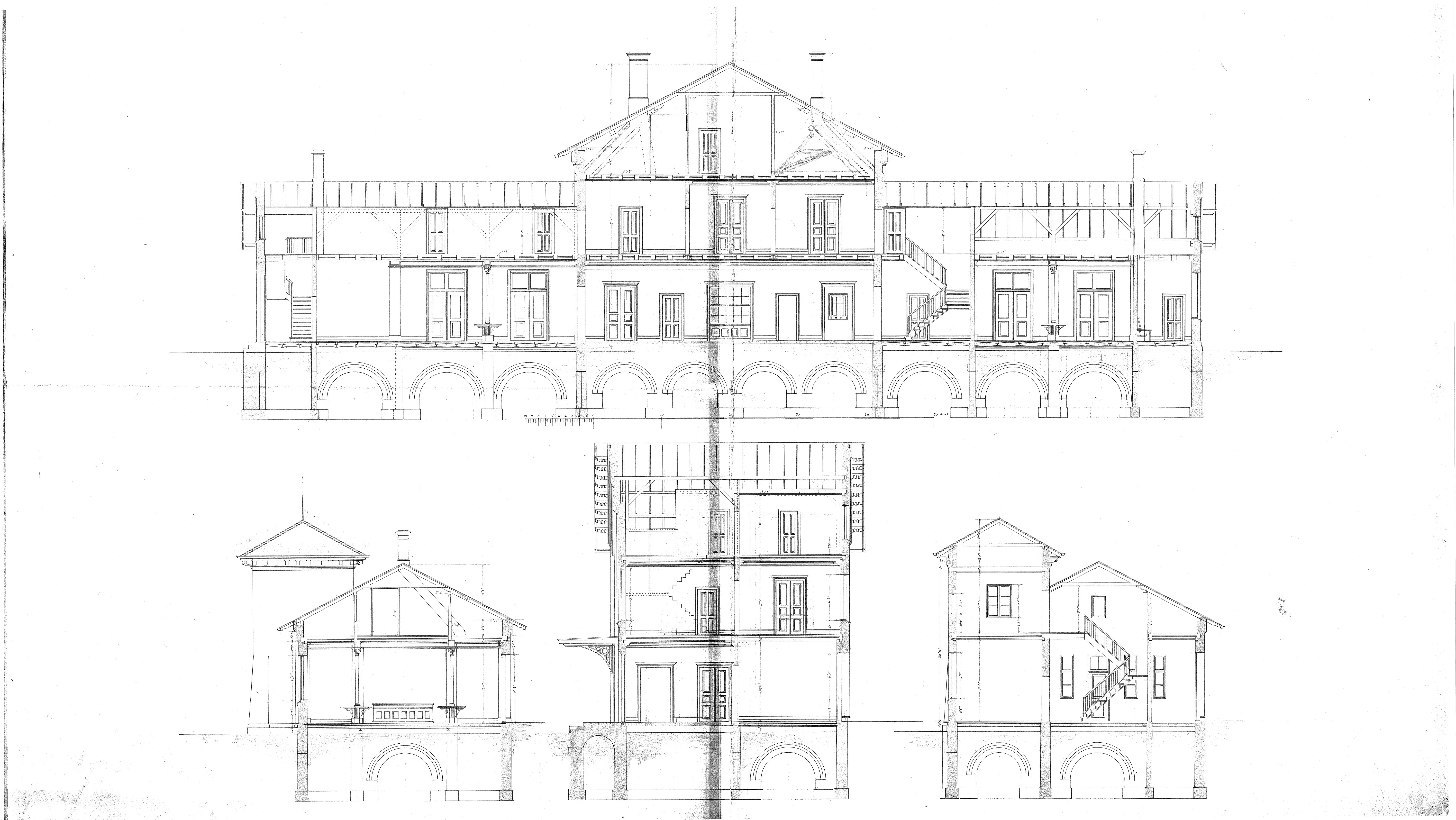 Tegning af Faaborg Station. Tegning af Faaborg Station.