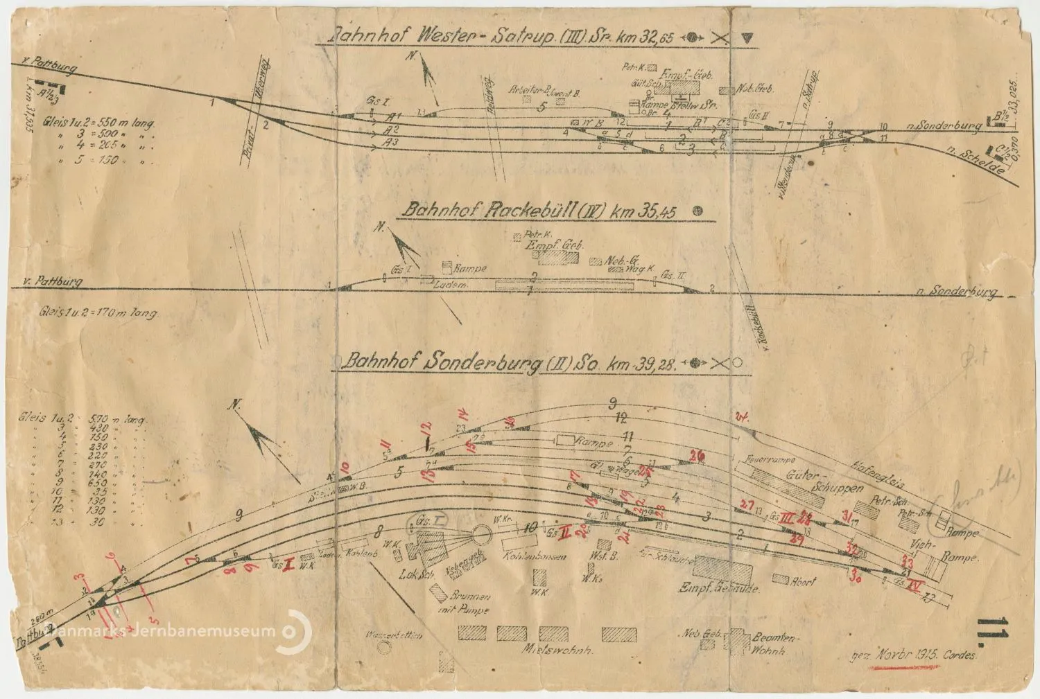 Sporplan af Ragebøl Station. Sporplan af Ragebøl Station.