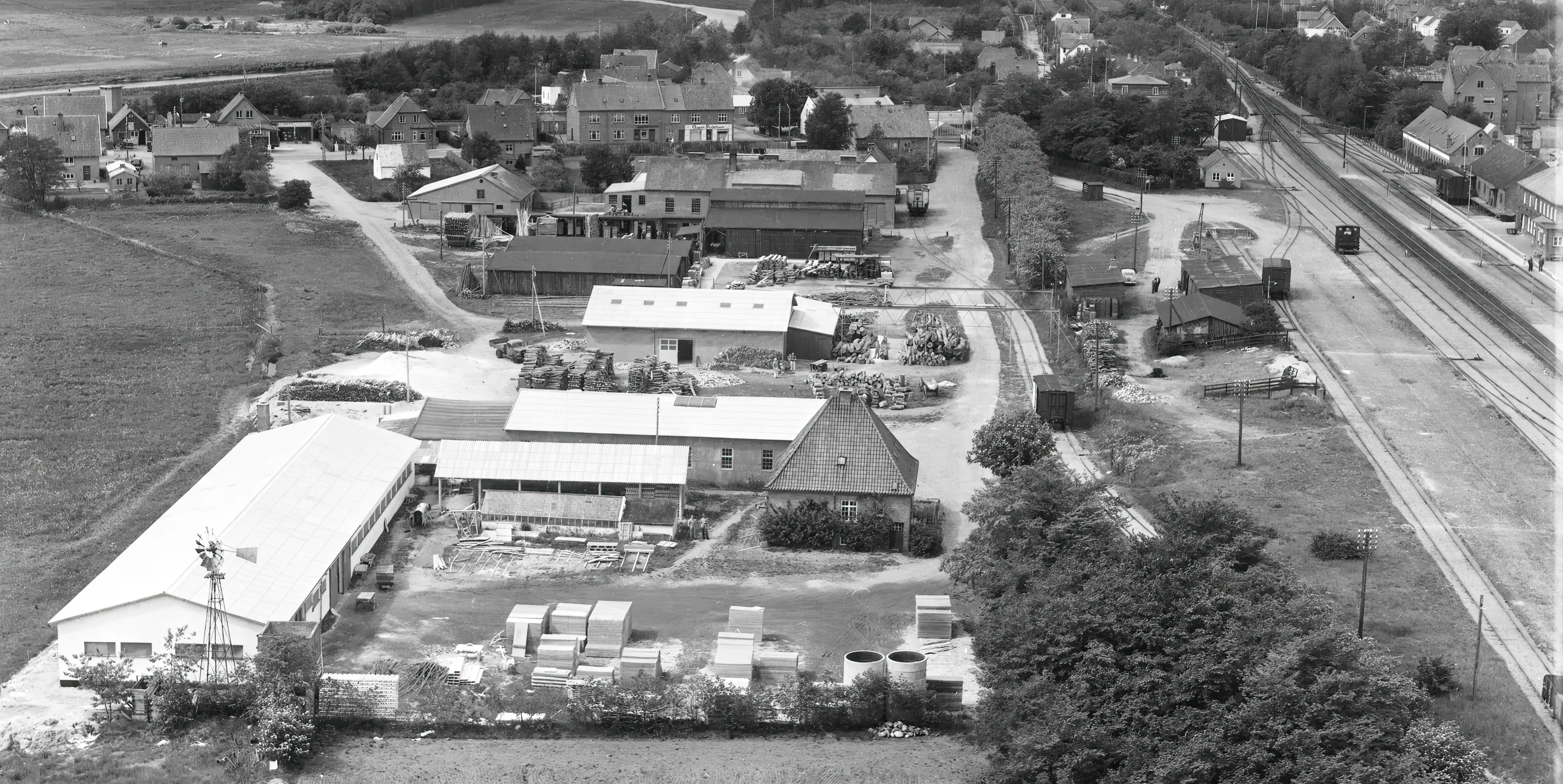 Billede af Bjerringbro Stations sporareal. Billede af Bjerringbro Stations sporareal.