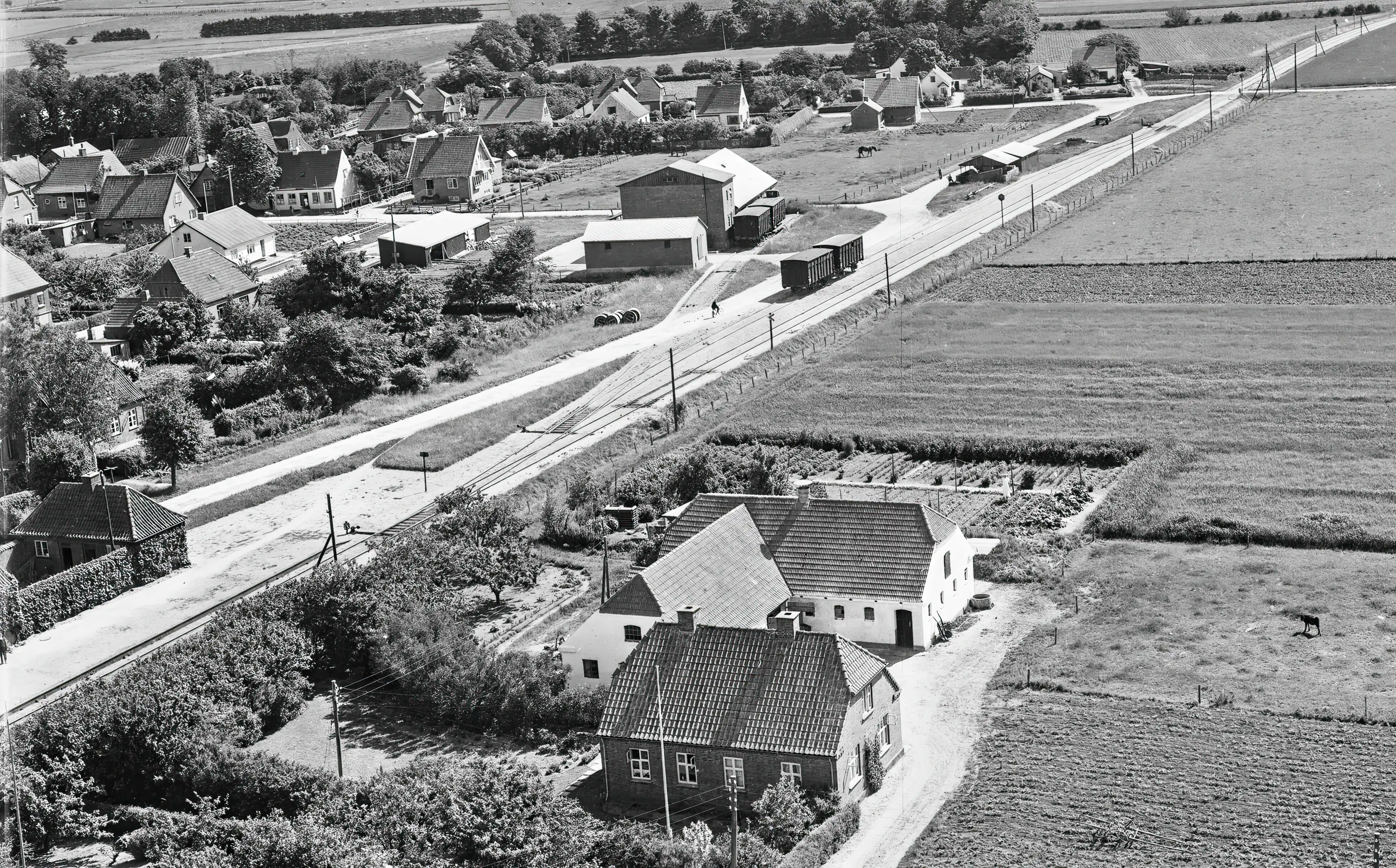 Billede af sidesporet til kornlageret ved Åle Station. Billede af sidesporet til kornlageret ved Åle Station.