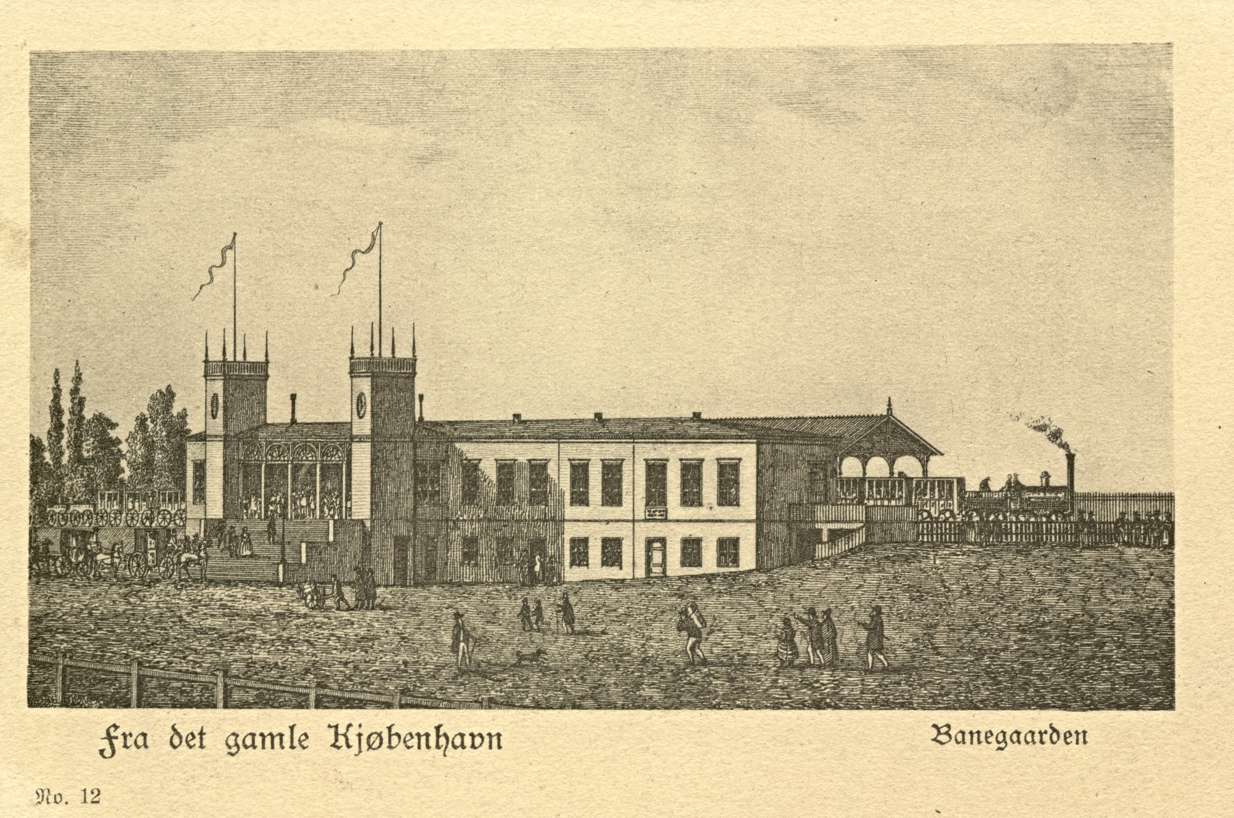 Postkort med København Station. Postkort med København Station.