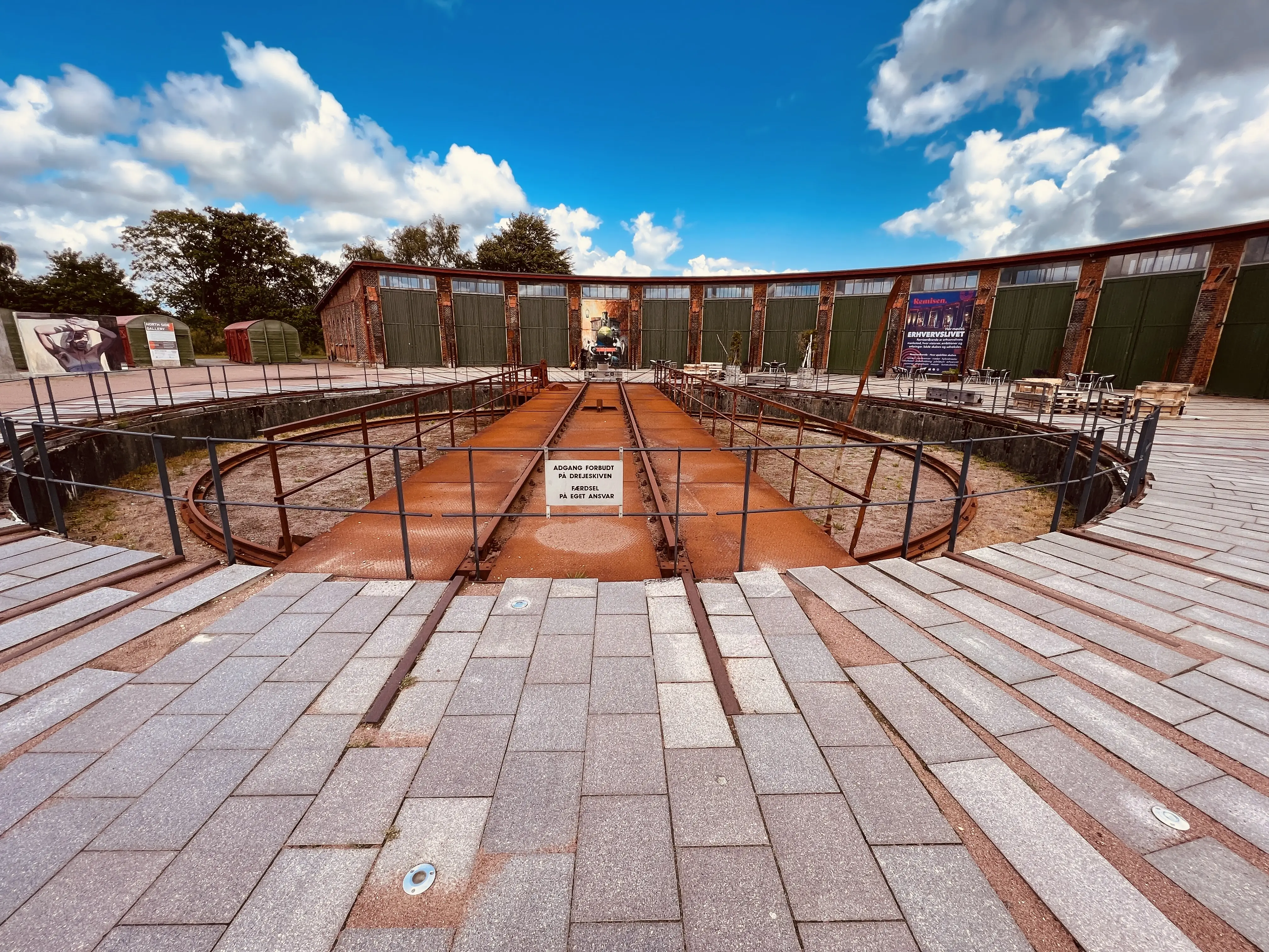 Billede af Brande Stations drejeskive. Billede af Brande Stations drejeskive.