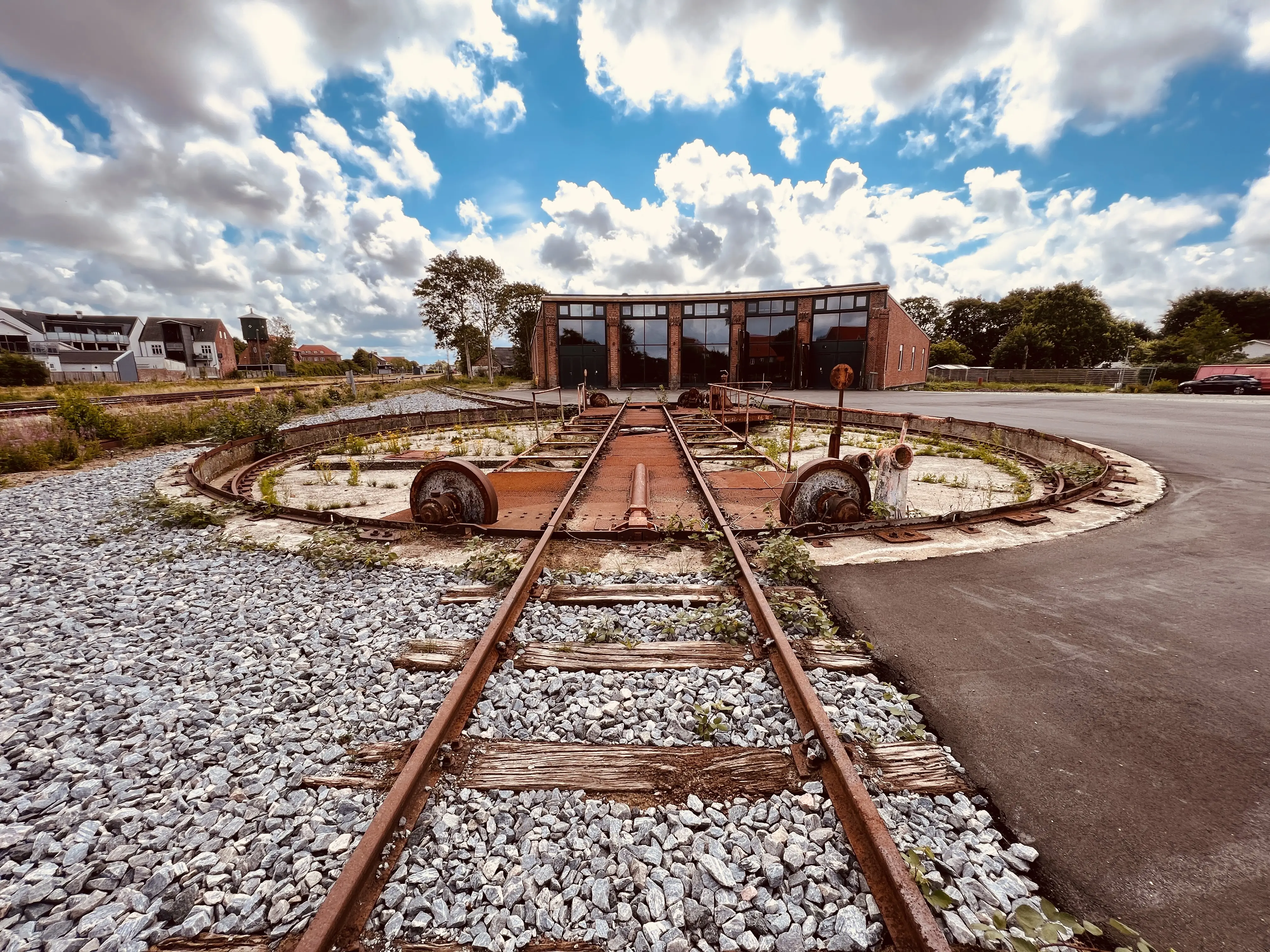 Billede af Skjern Stations drejeskive. Billede af Skjern Stations drejeskive.