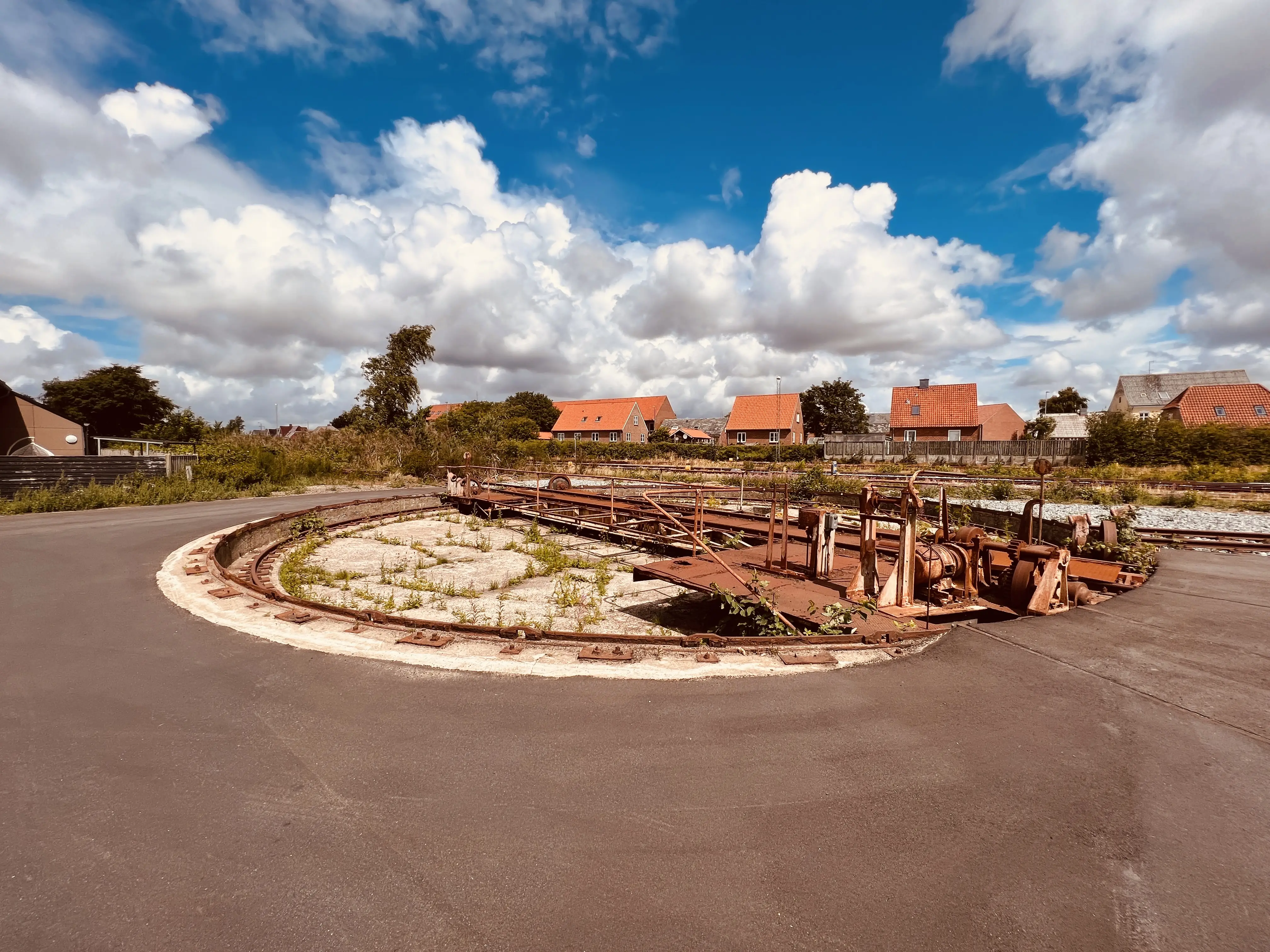 Billede af Skjern Stations drejeskive. Billede af Skjern Stations drejeskive.