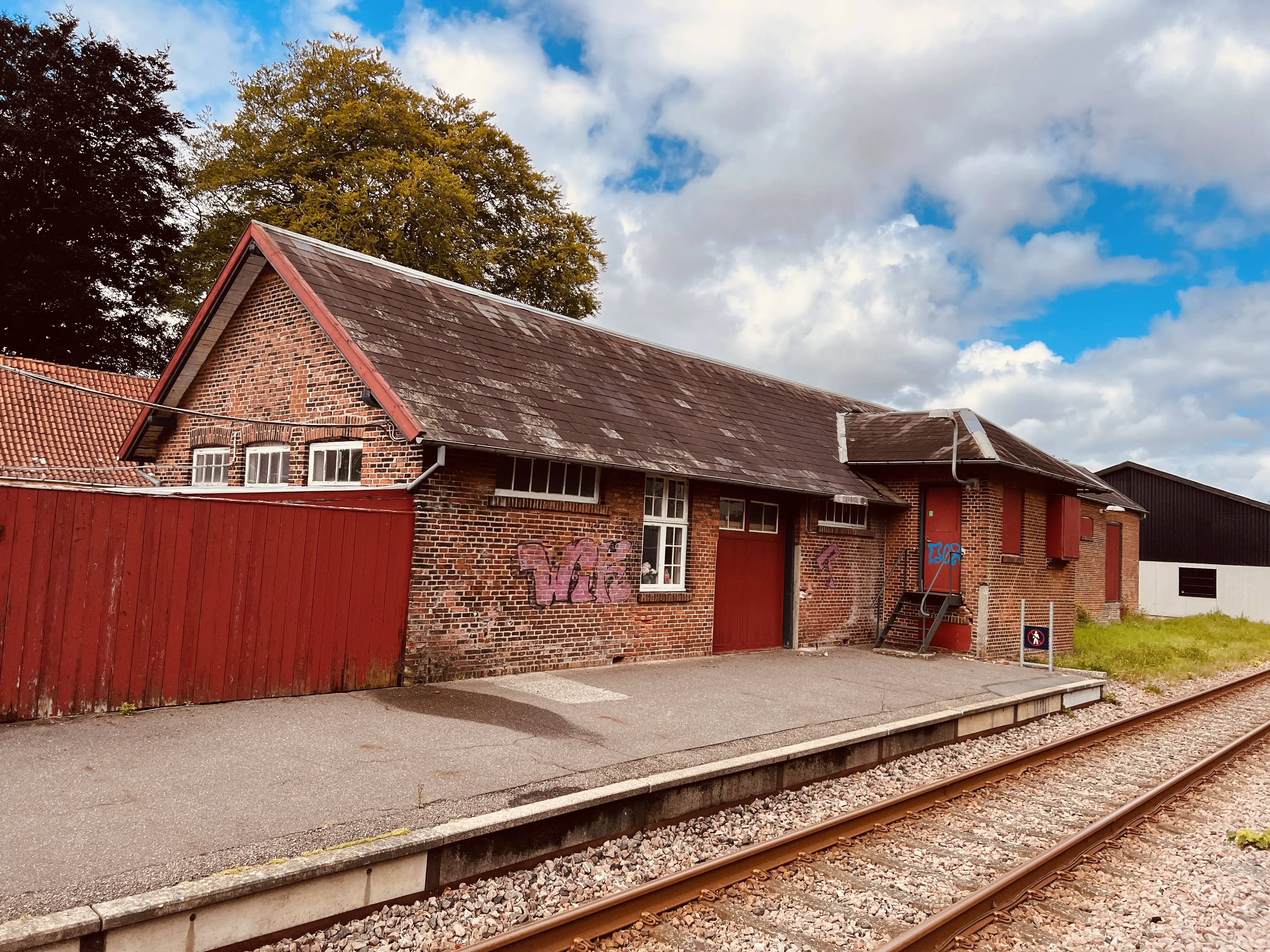 Billede af Ølgod Stations varehus.