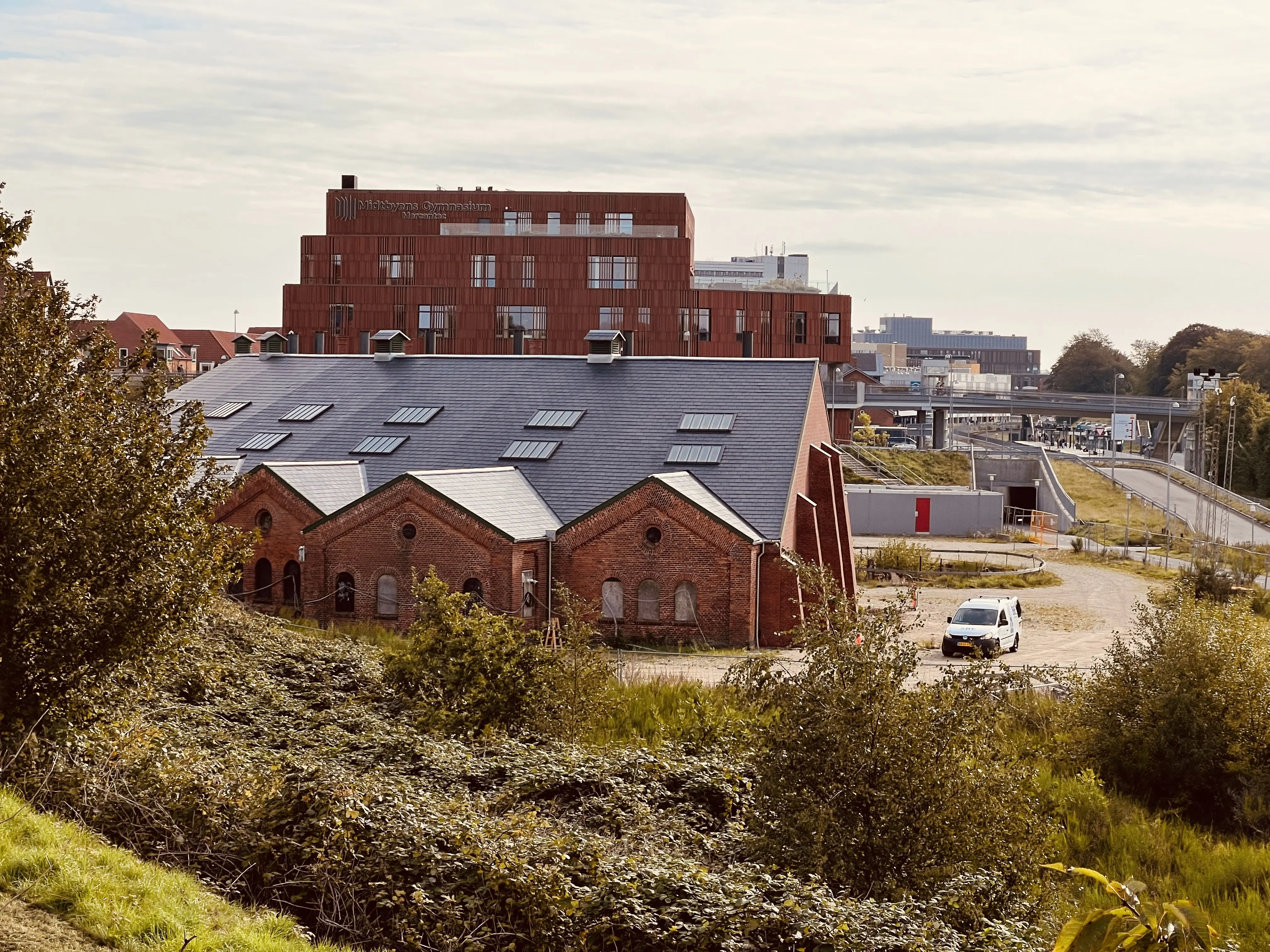 Billede af Viborg Stations remise.