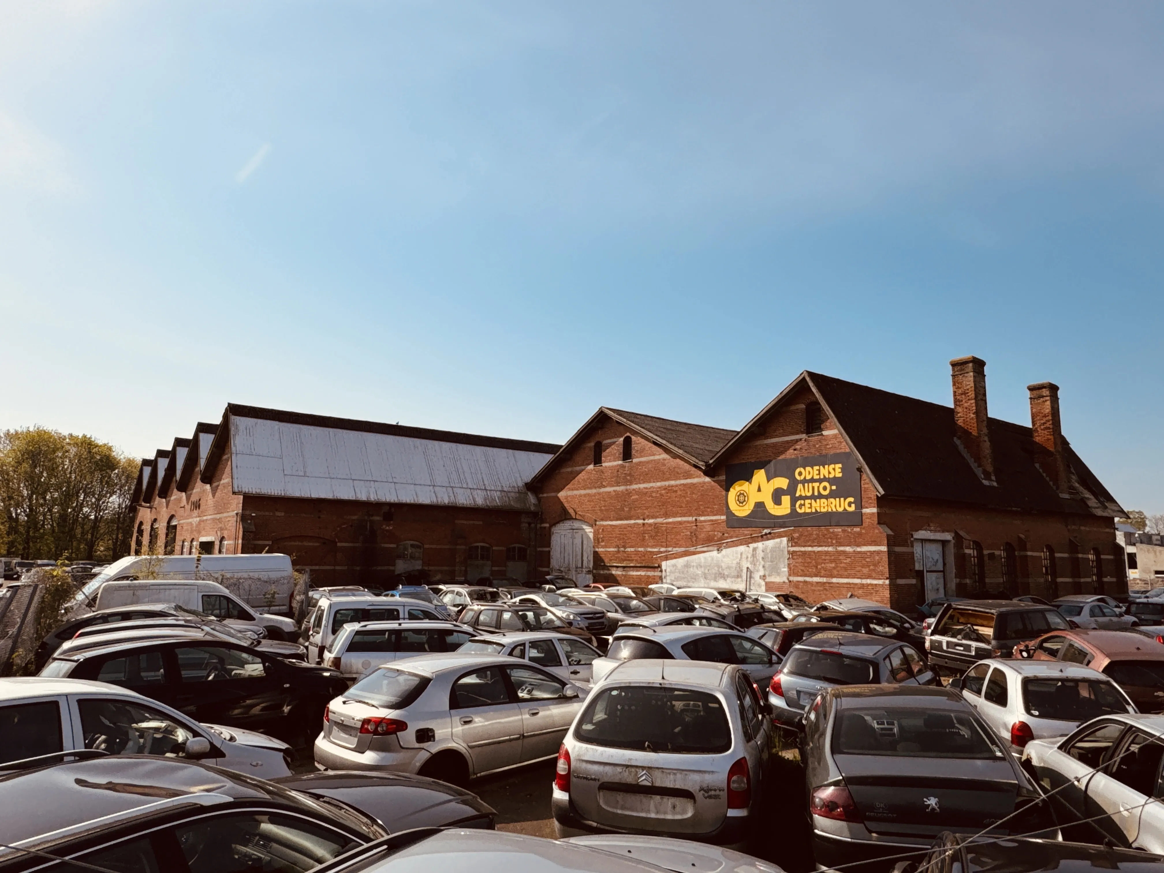 Billede af Odense Sydbanegårds remise og værksteder. Billede af Odense Sydbanegårds remise og værksteder.