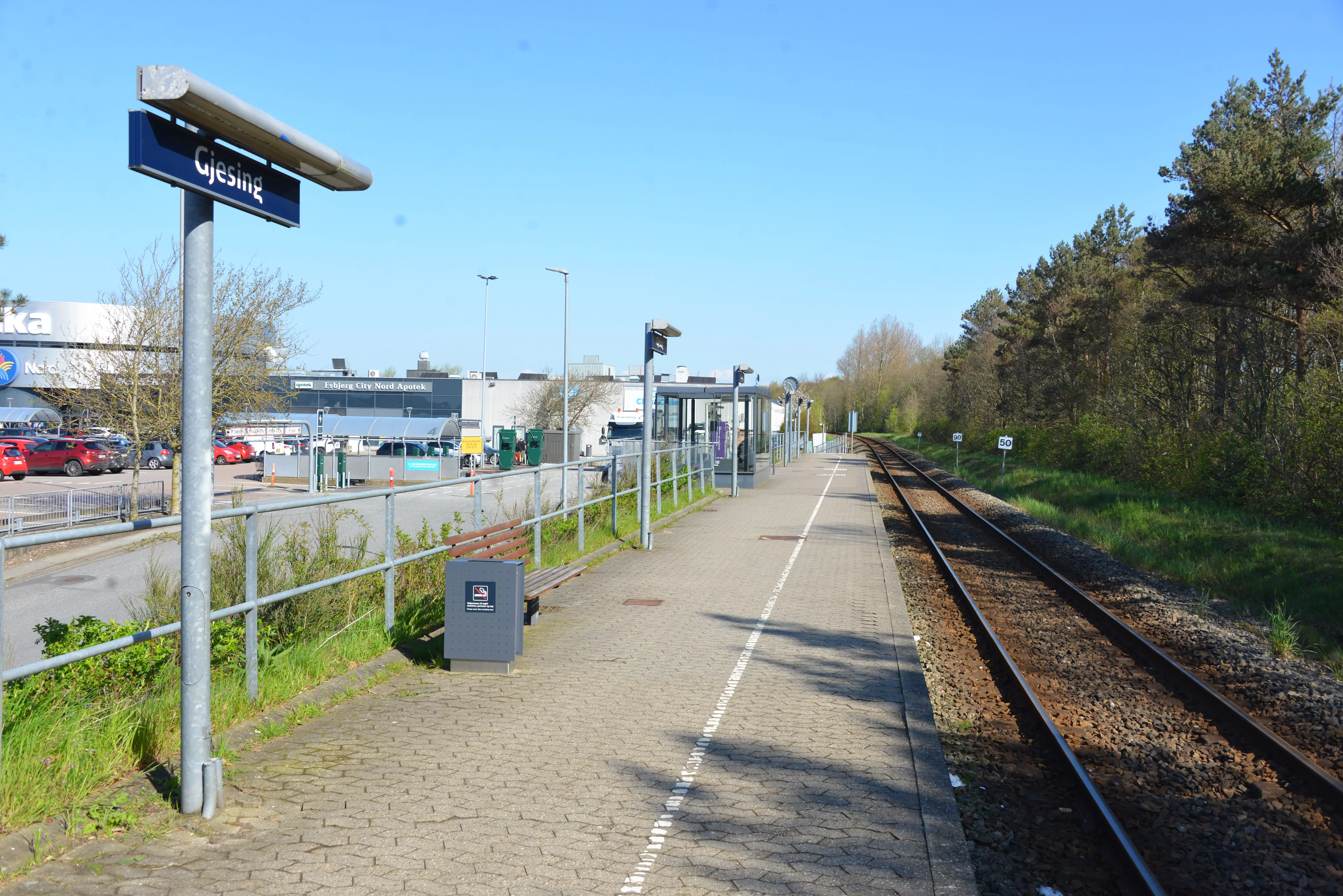 Billede af Gjesing Trinbræt. Billede af Gjesing Trinbræt.