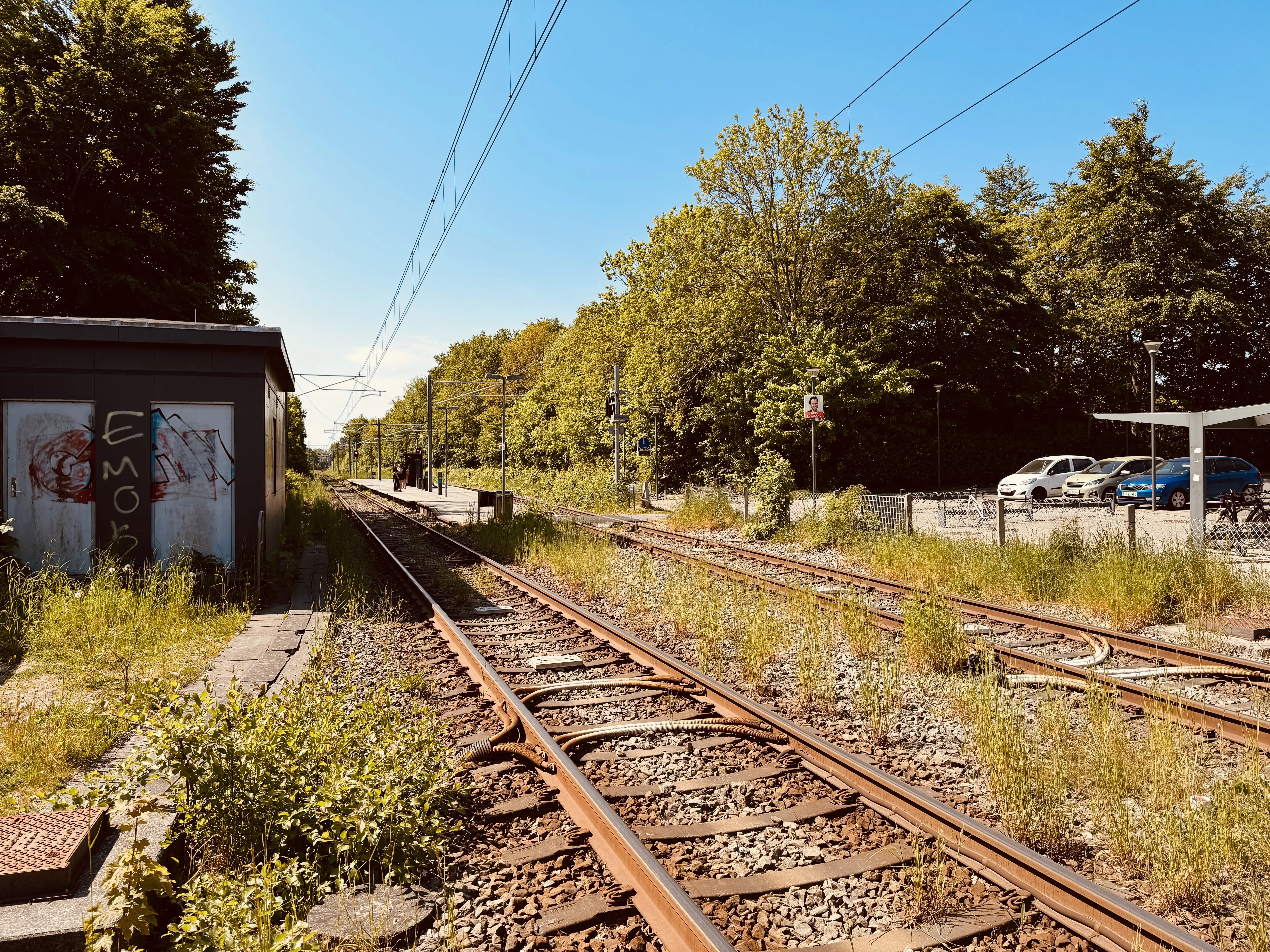 Billede af Skødstrup Billetsalgssted med Sidespor - Billetsalgssted med Sidespor er nedrevet, men Skødstrup Billetsalgssted med Sidespor har ligget her.