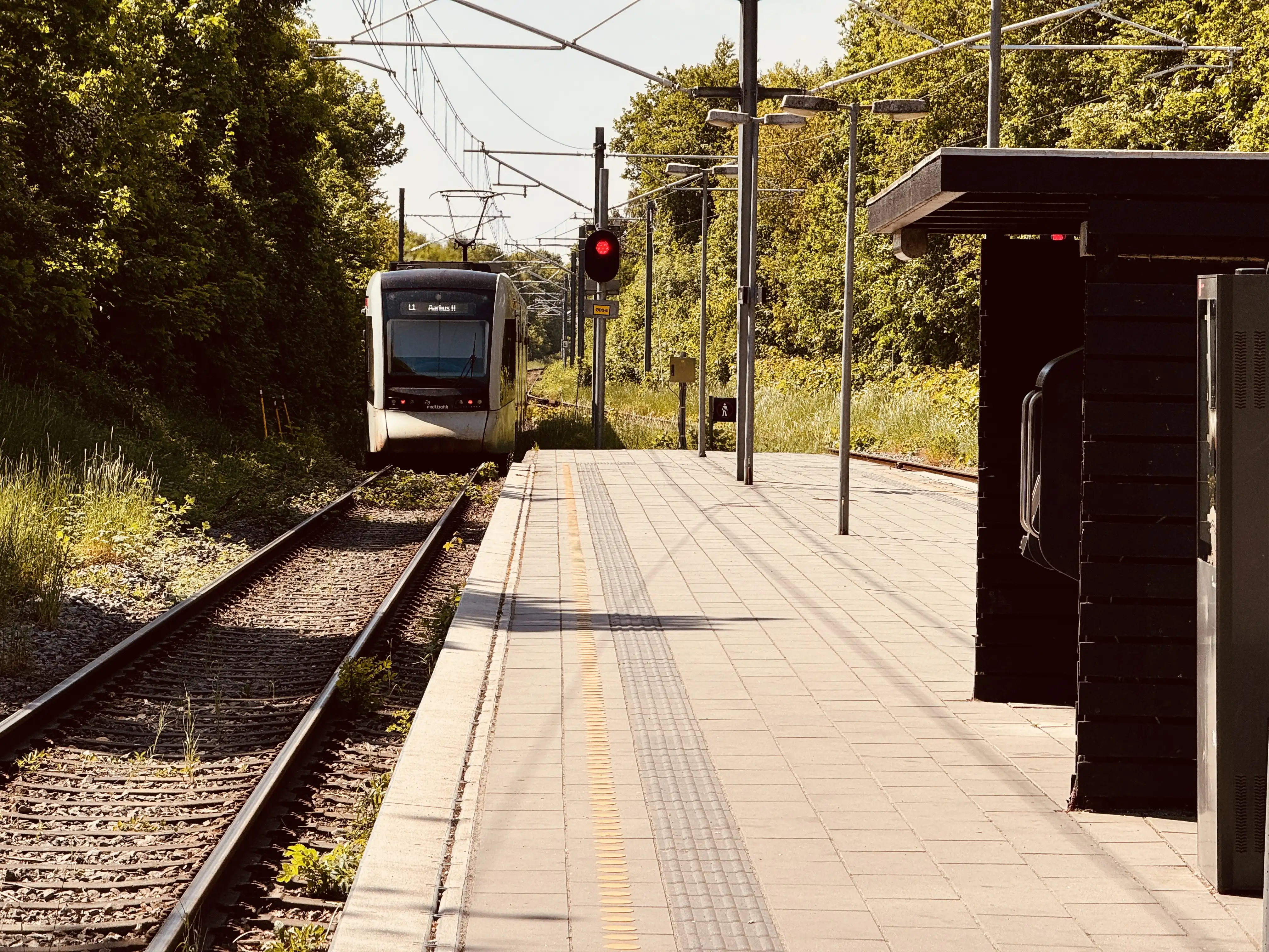 Billede af Skødstrup Letbanestation. Billede af Skødstrup Letbanestation.
