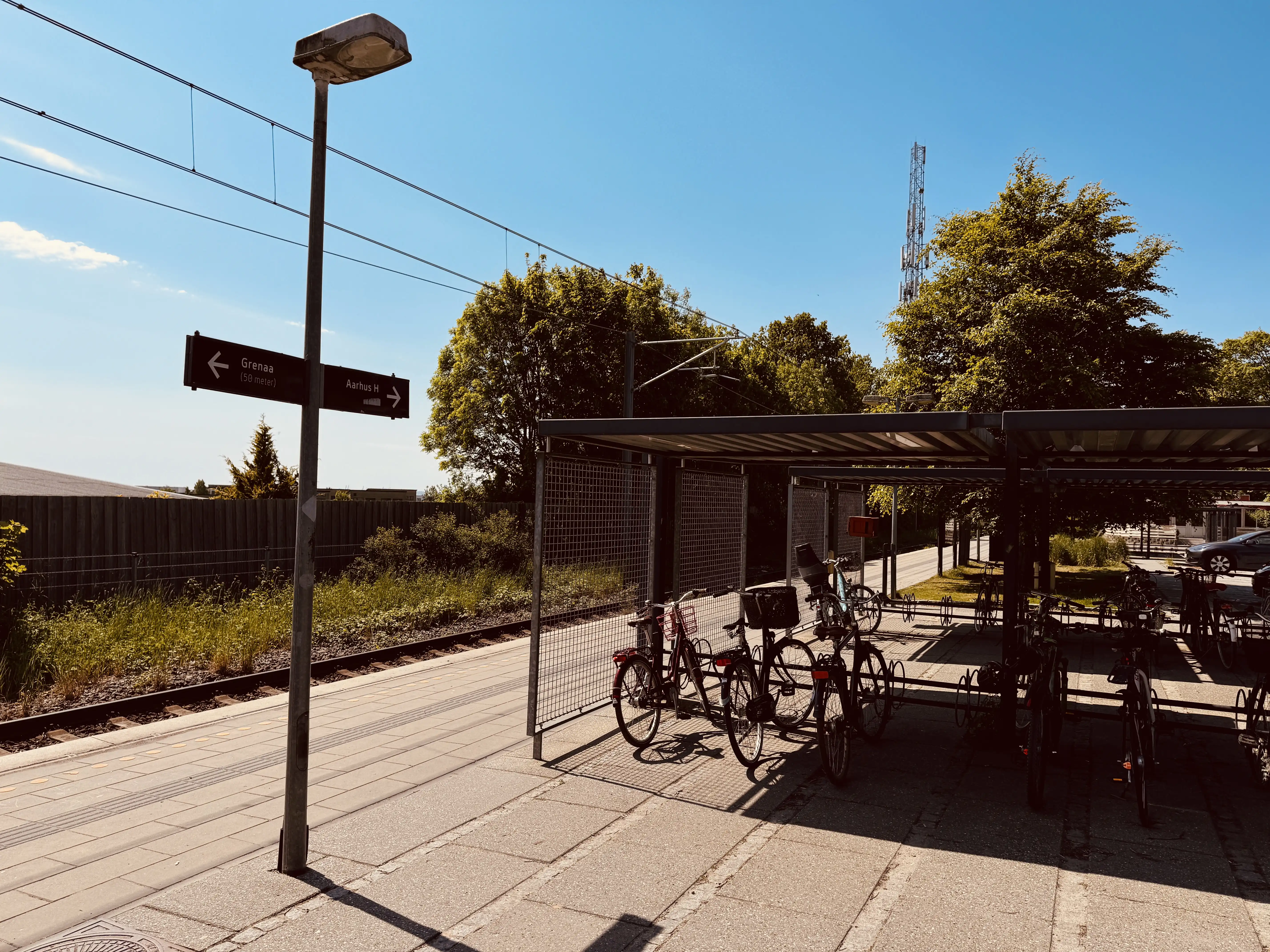 Billede af Hjortshøj Station - Station er nedrevet, men Hjortshøj Station har ligget her.