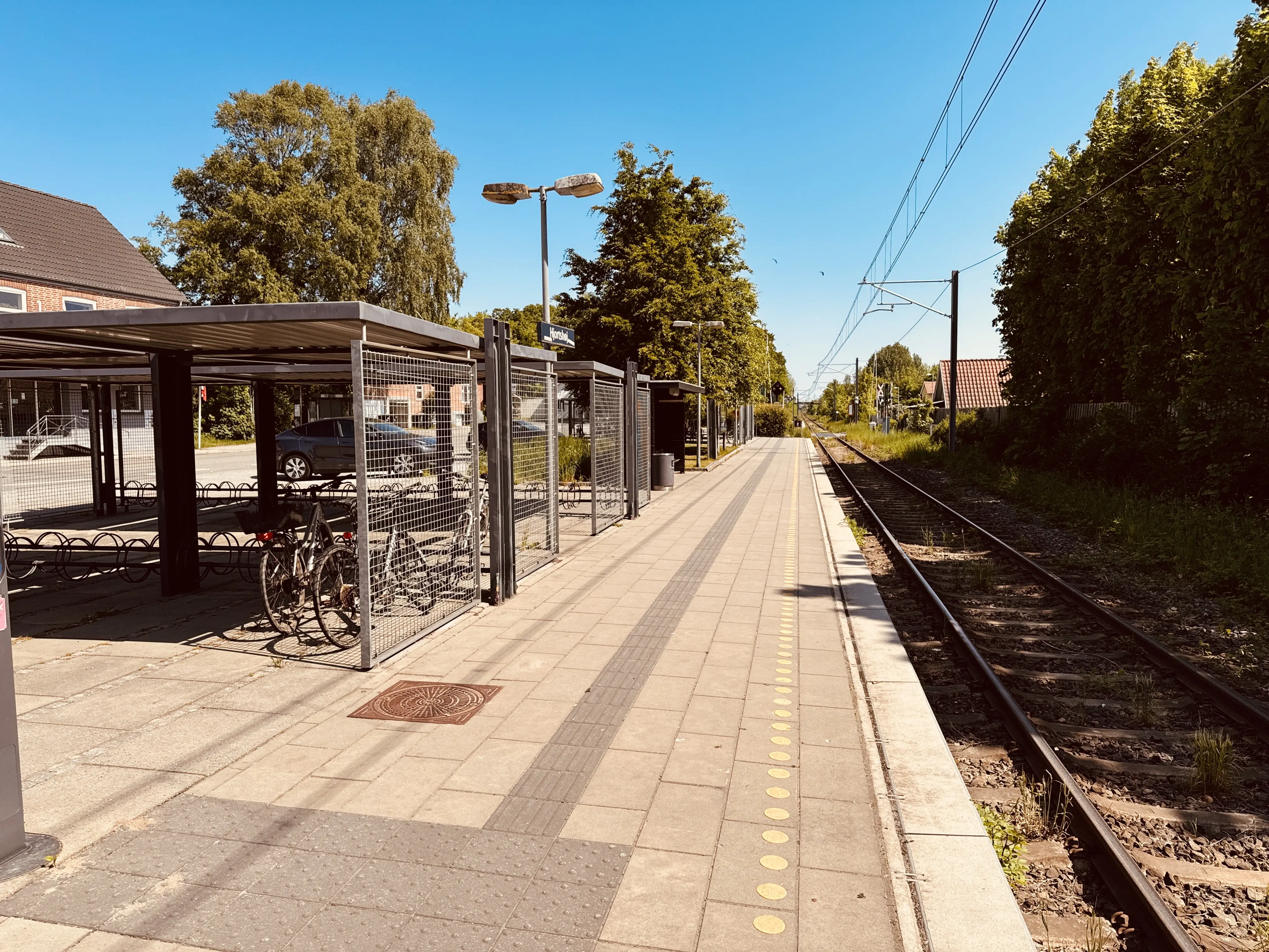 Billede af Hjortshøj Letbanestation.