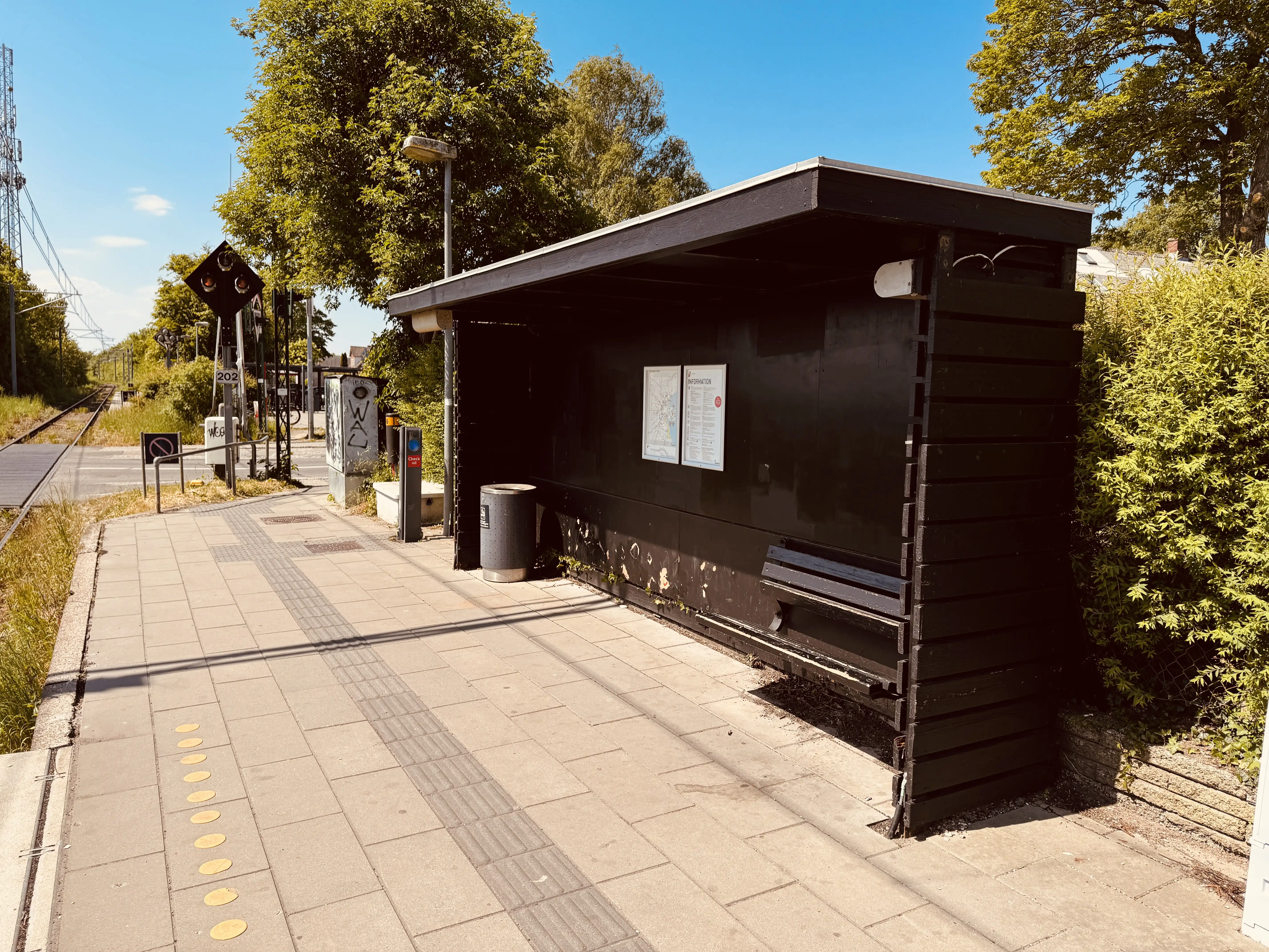 Billede af Hjortshøj Letbanestation.