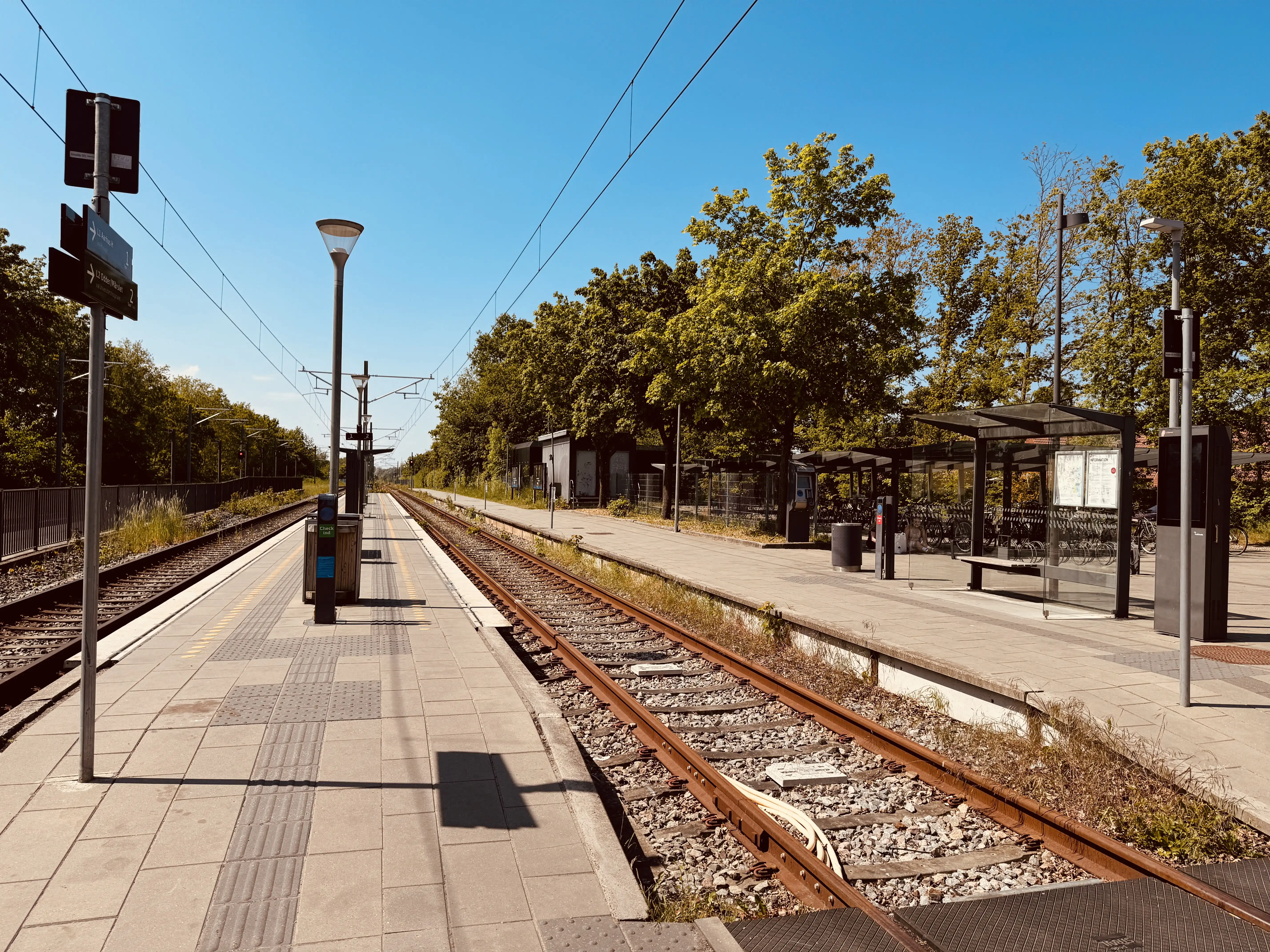 Billede af Lystrup Letbanestation.