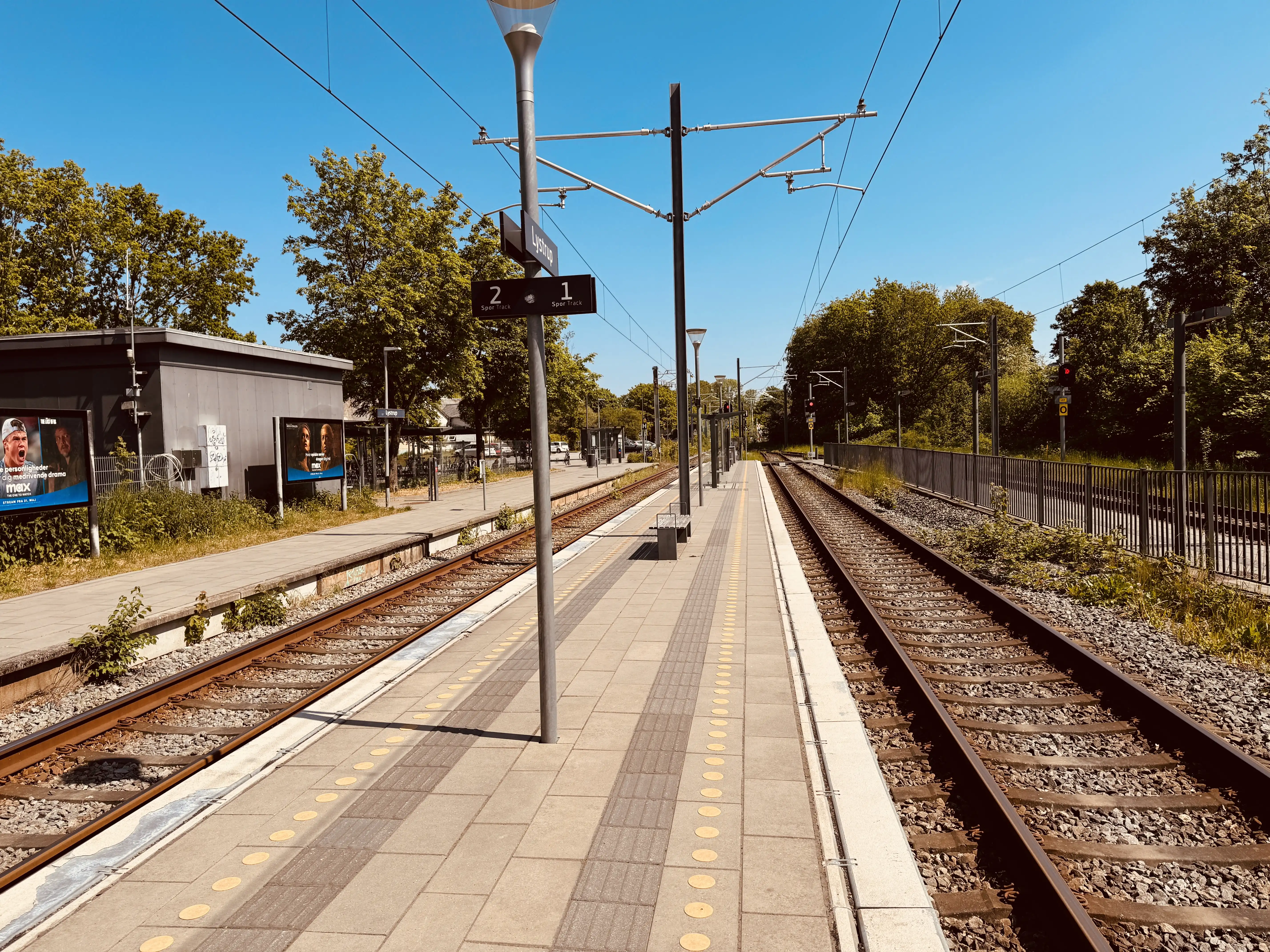 Billede af Lystrup Letbanestation.