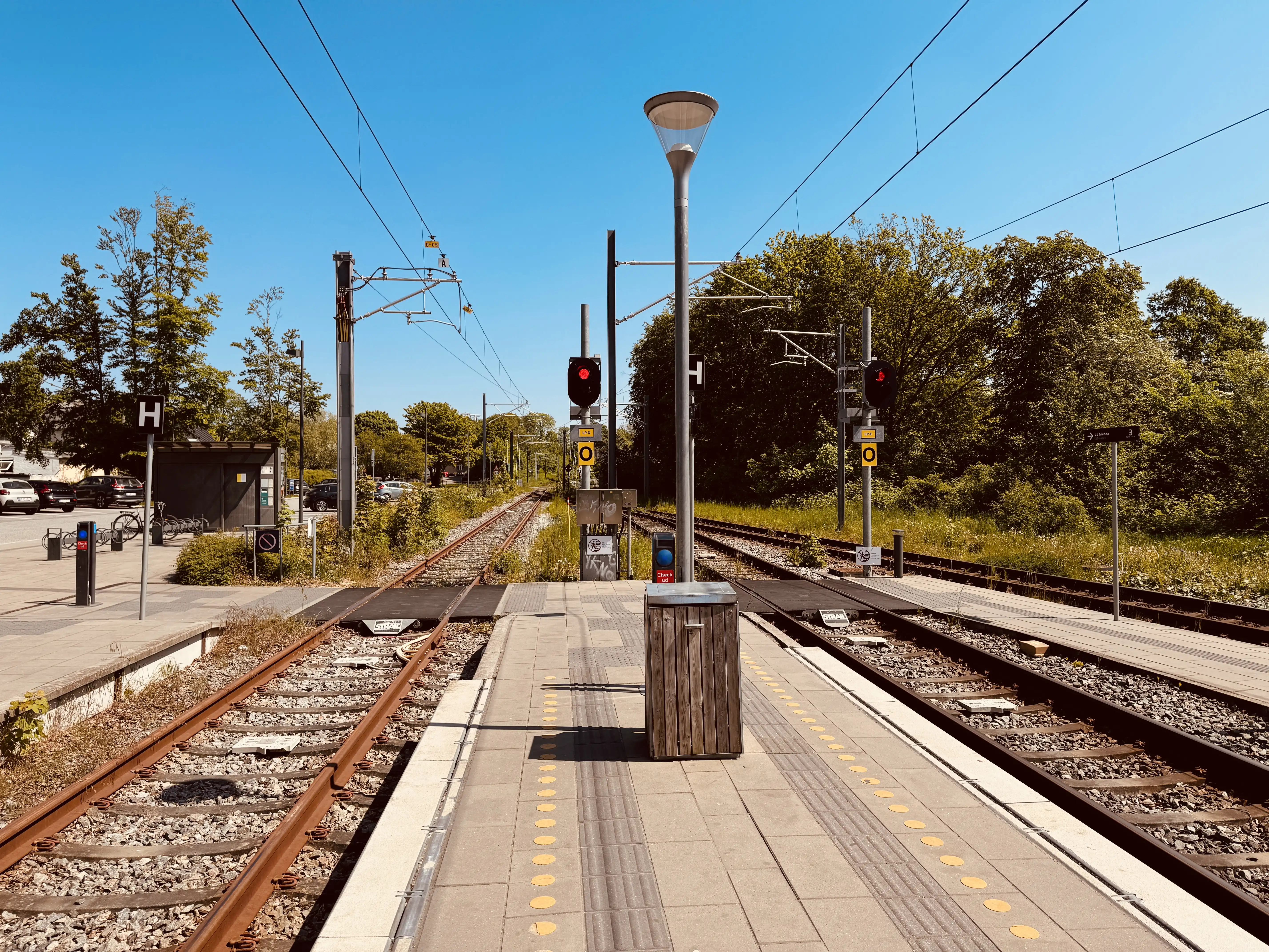 Billede af Lystrup Letbanestation.