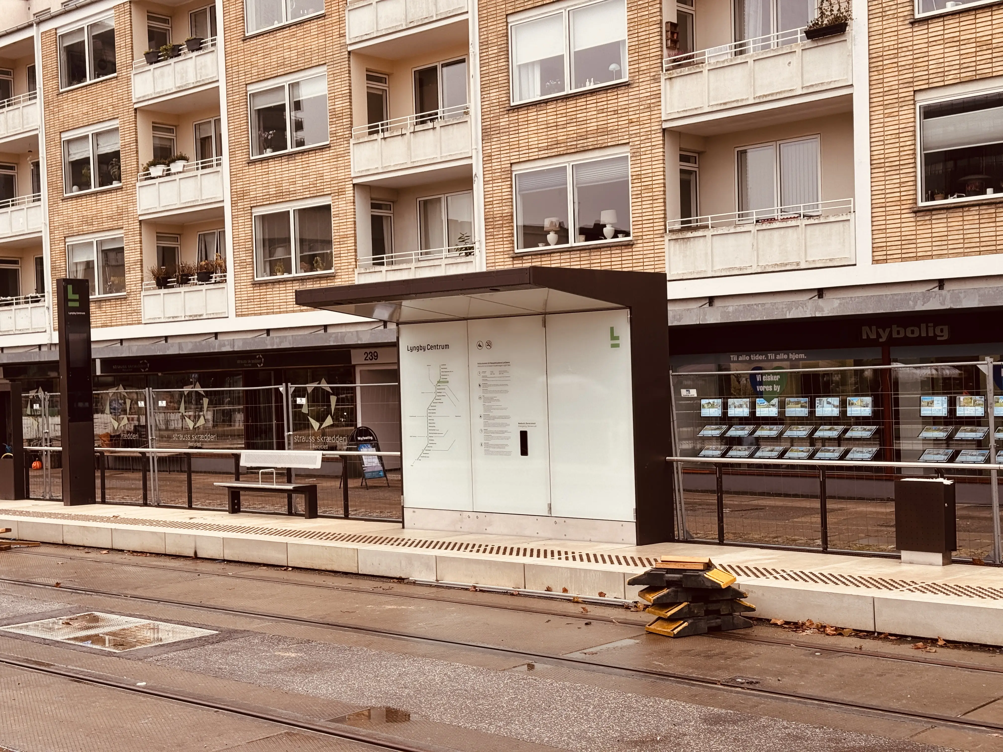 Billede af Lyngby Centrum Letbanestation.