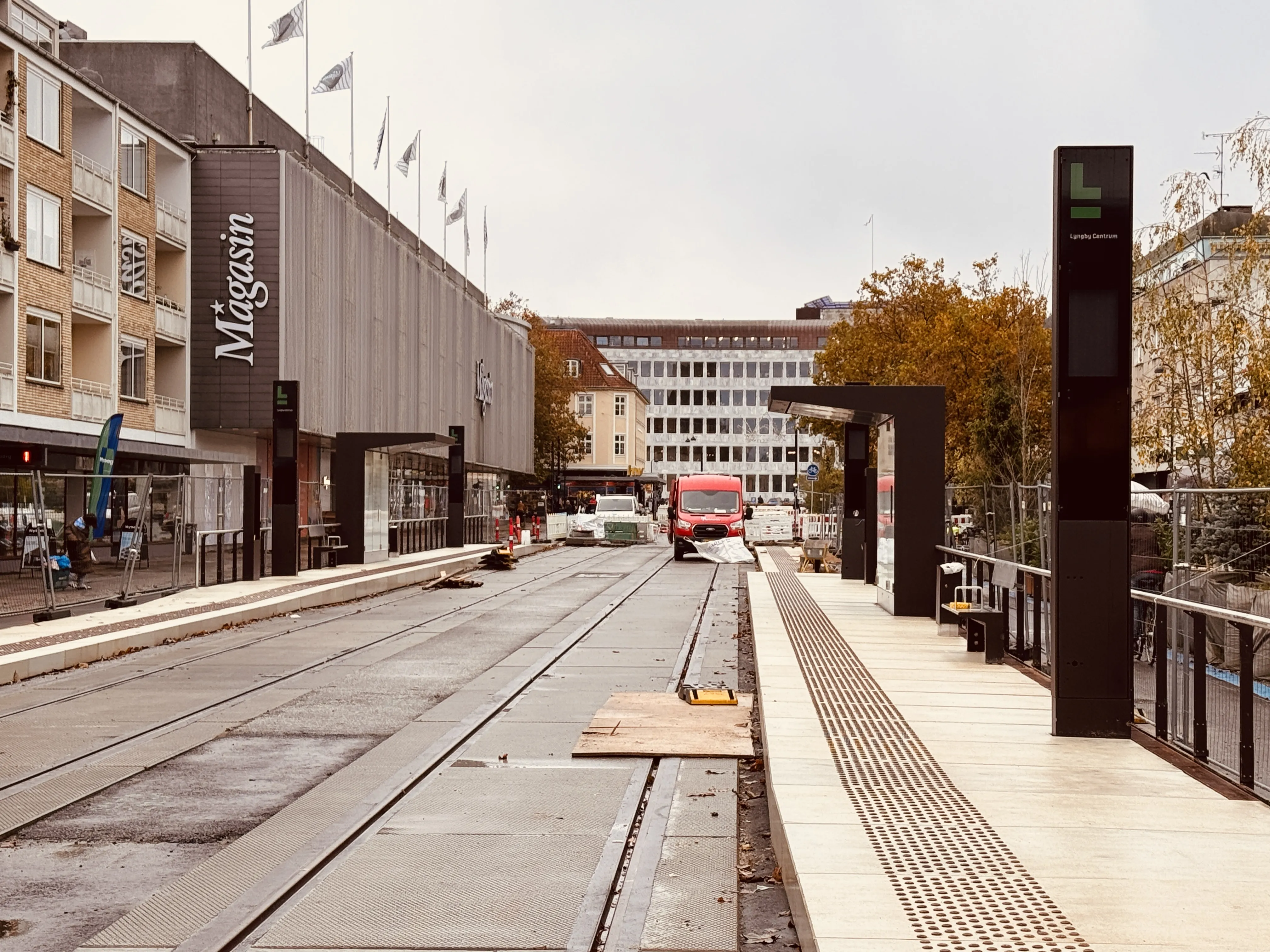 Billede af Lyngby Centrum Letbanestation.