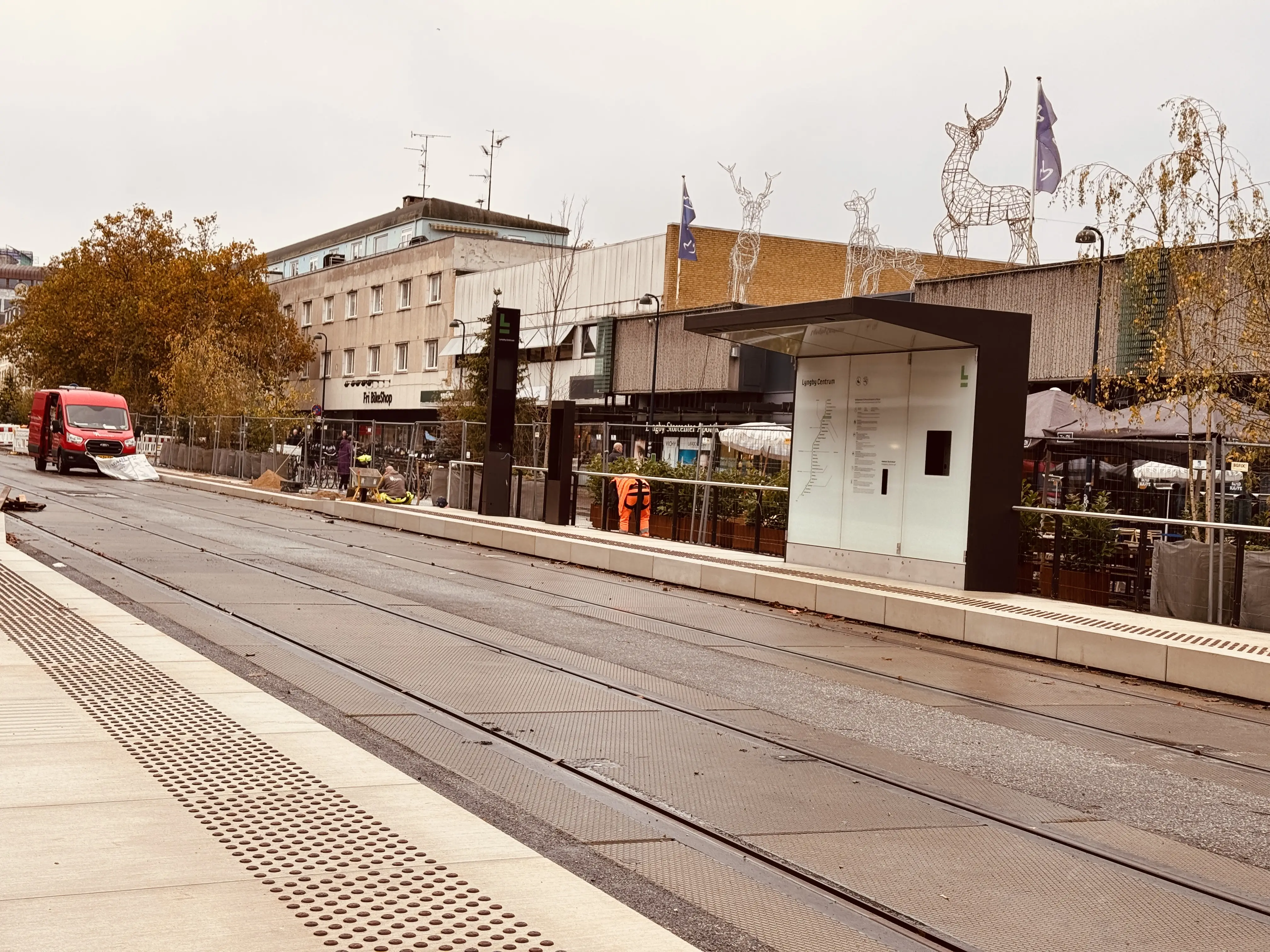 Billede af Lyngby Centrum Letbanestation.