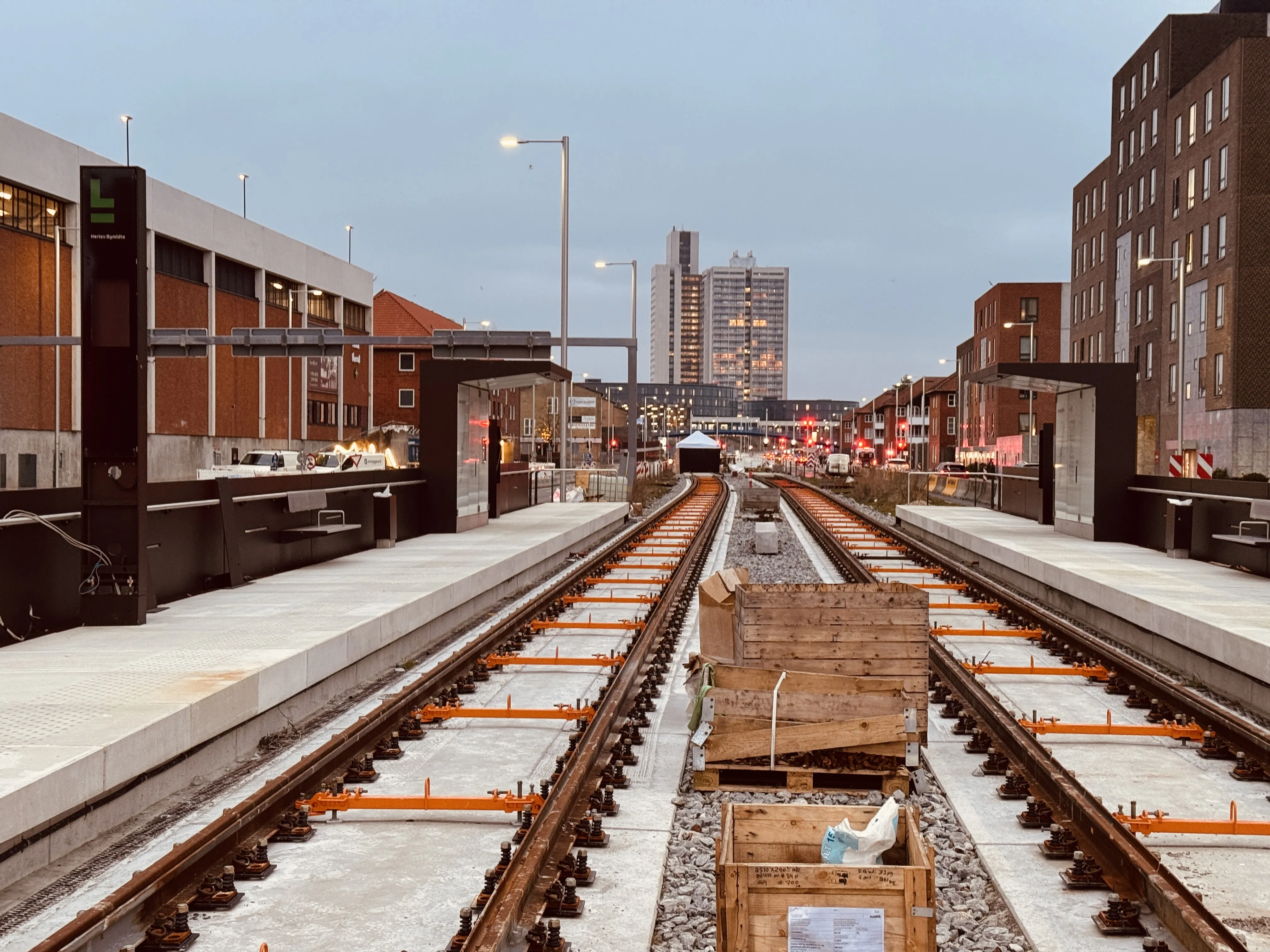 Billede af Herlev Bymidte Letbanestation. Billede af Herlev Bymidte Letbanestation.