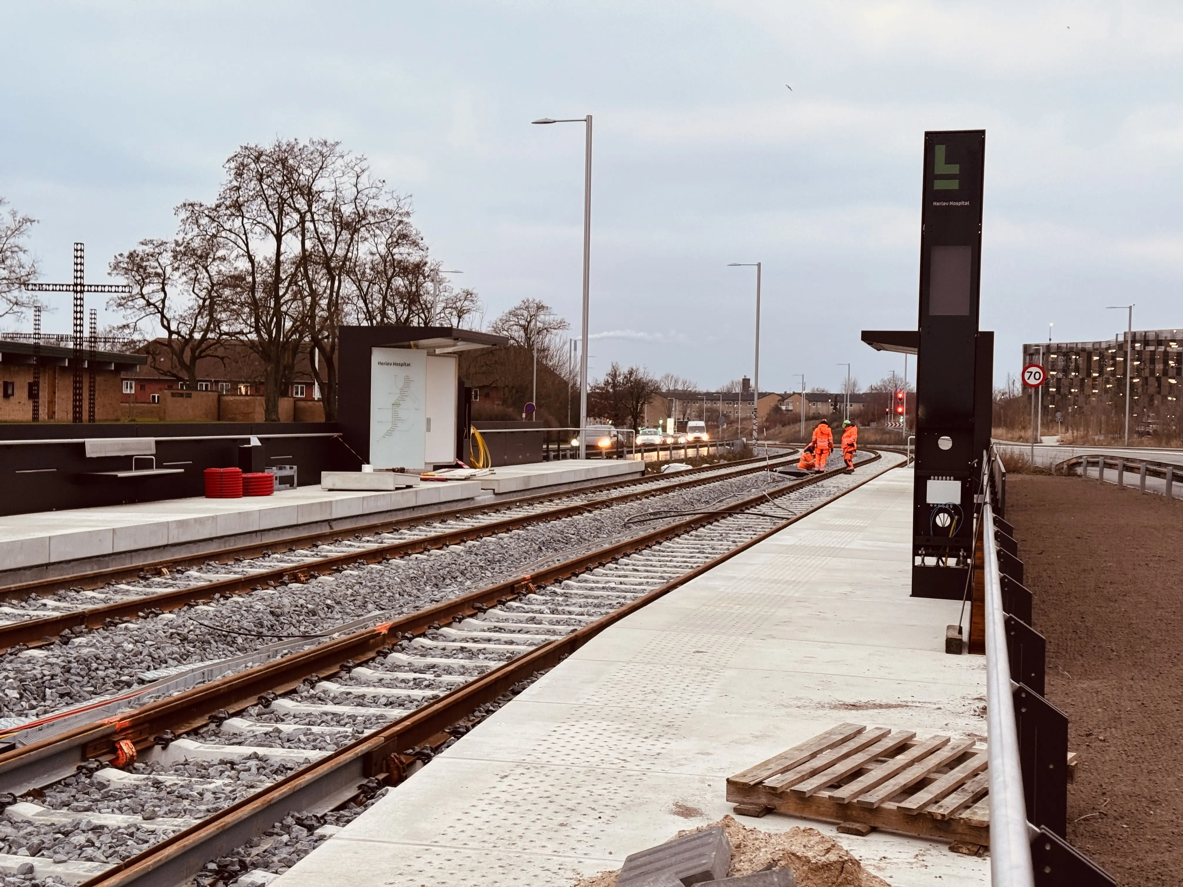 Billede af Herlev Hospital Letbanestation. Billede af Herlev Hospital Letbanestation.