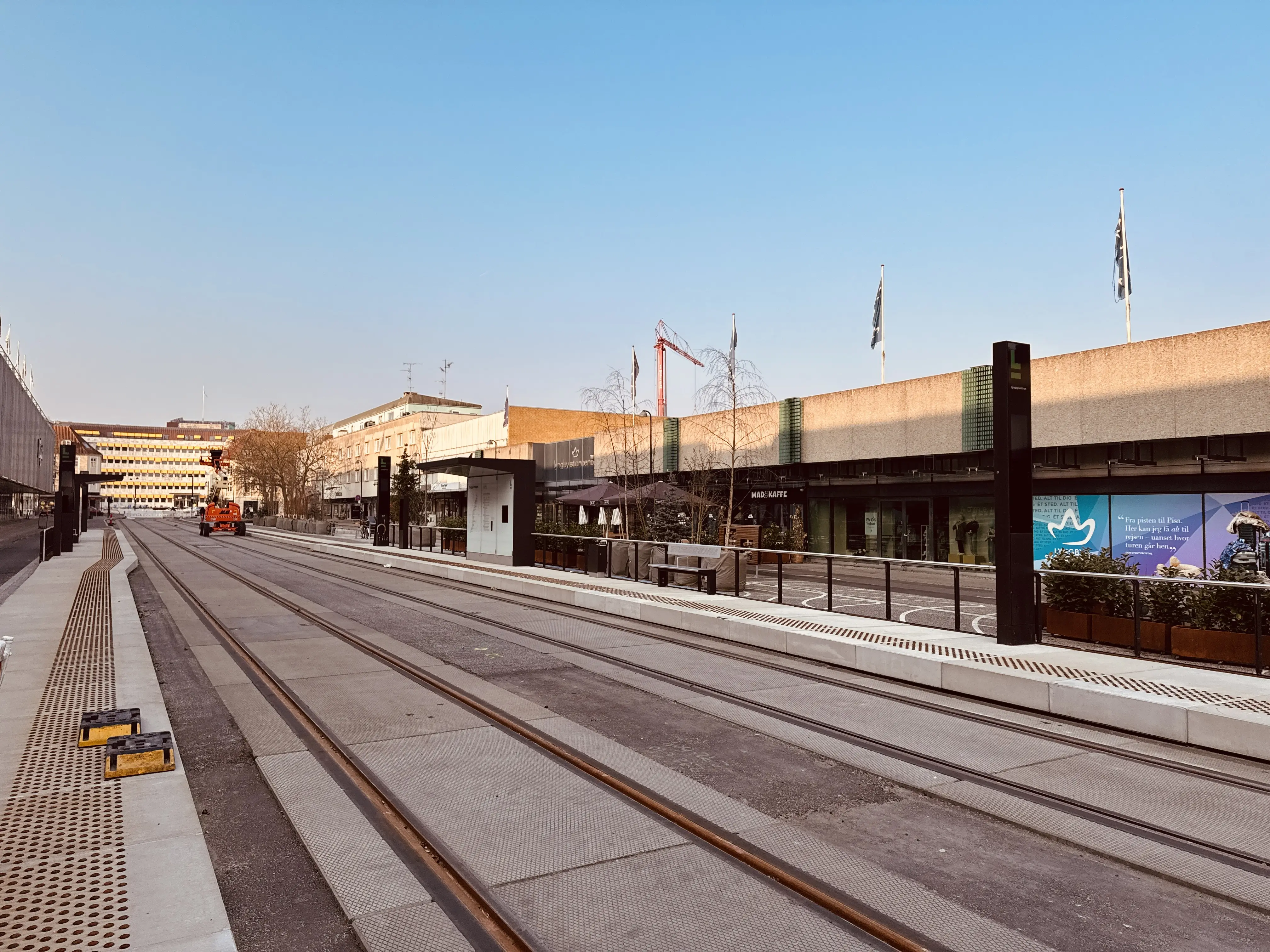 Billede af Lyngby Centrum Letbanestation.