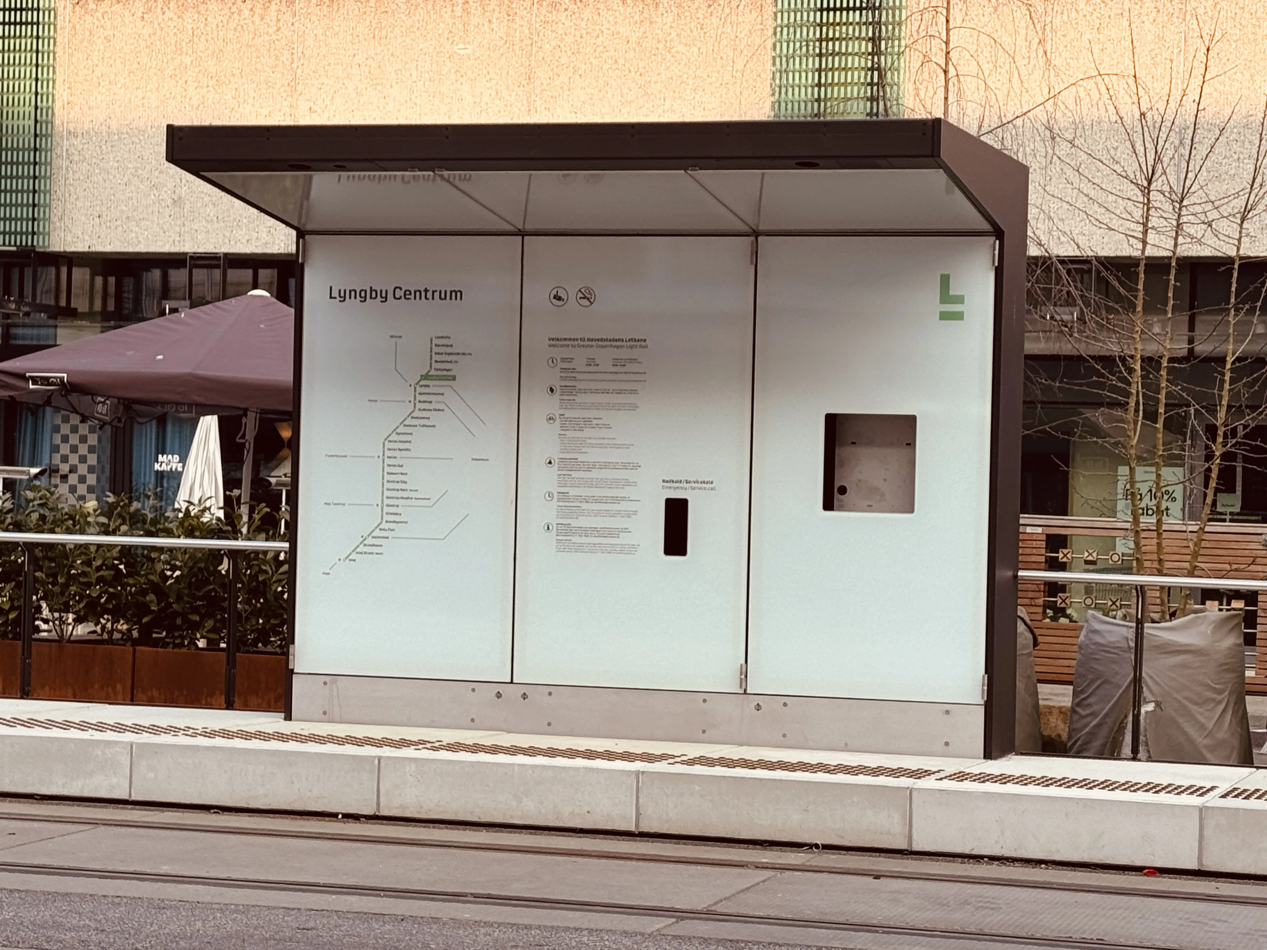 Billede af Lyngby Centrum Letbanestation.