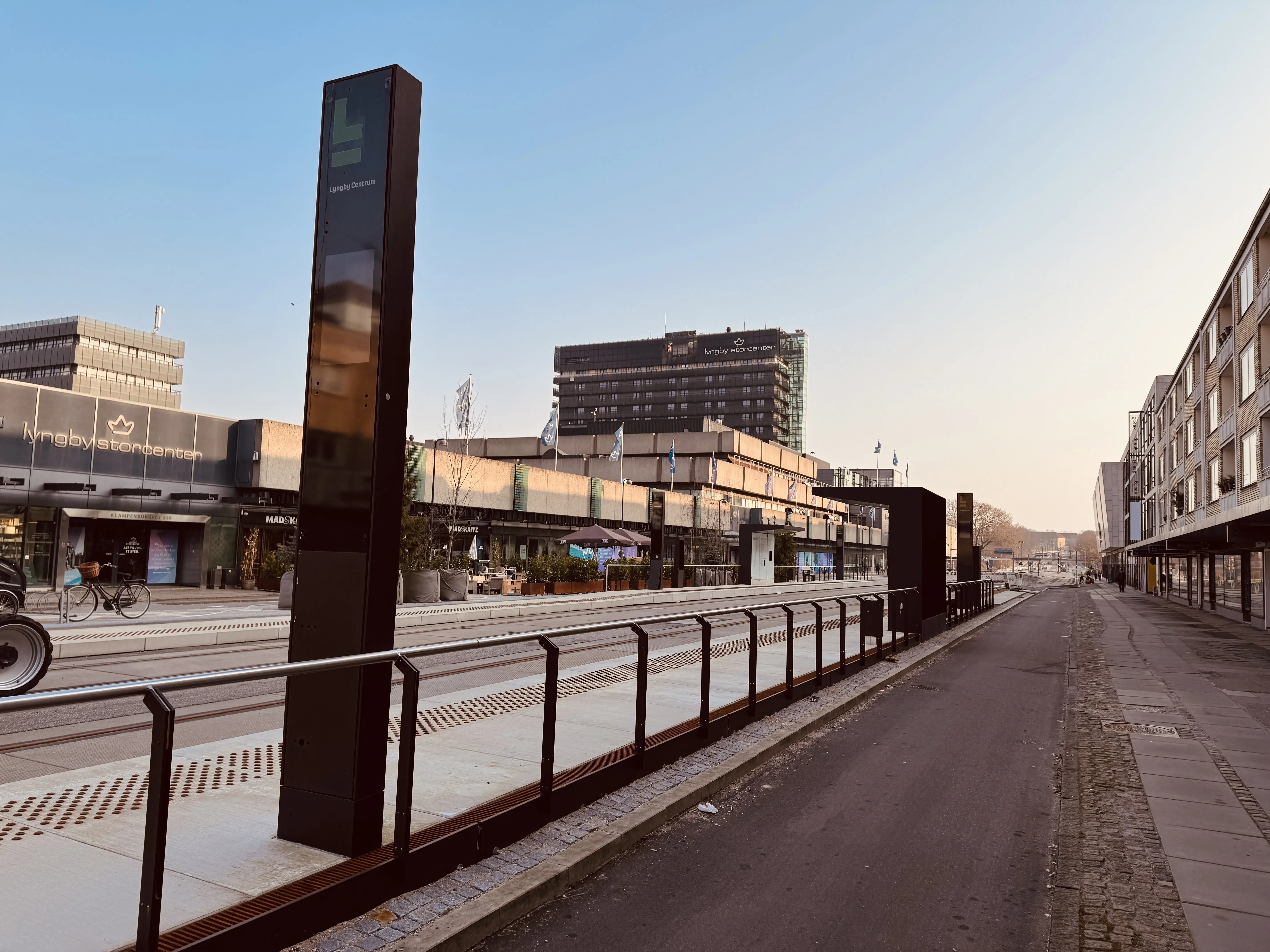 Billede af Lyngby Centrum Letbanestation.