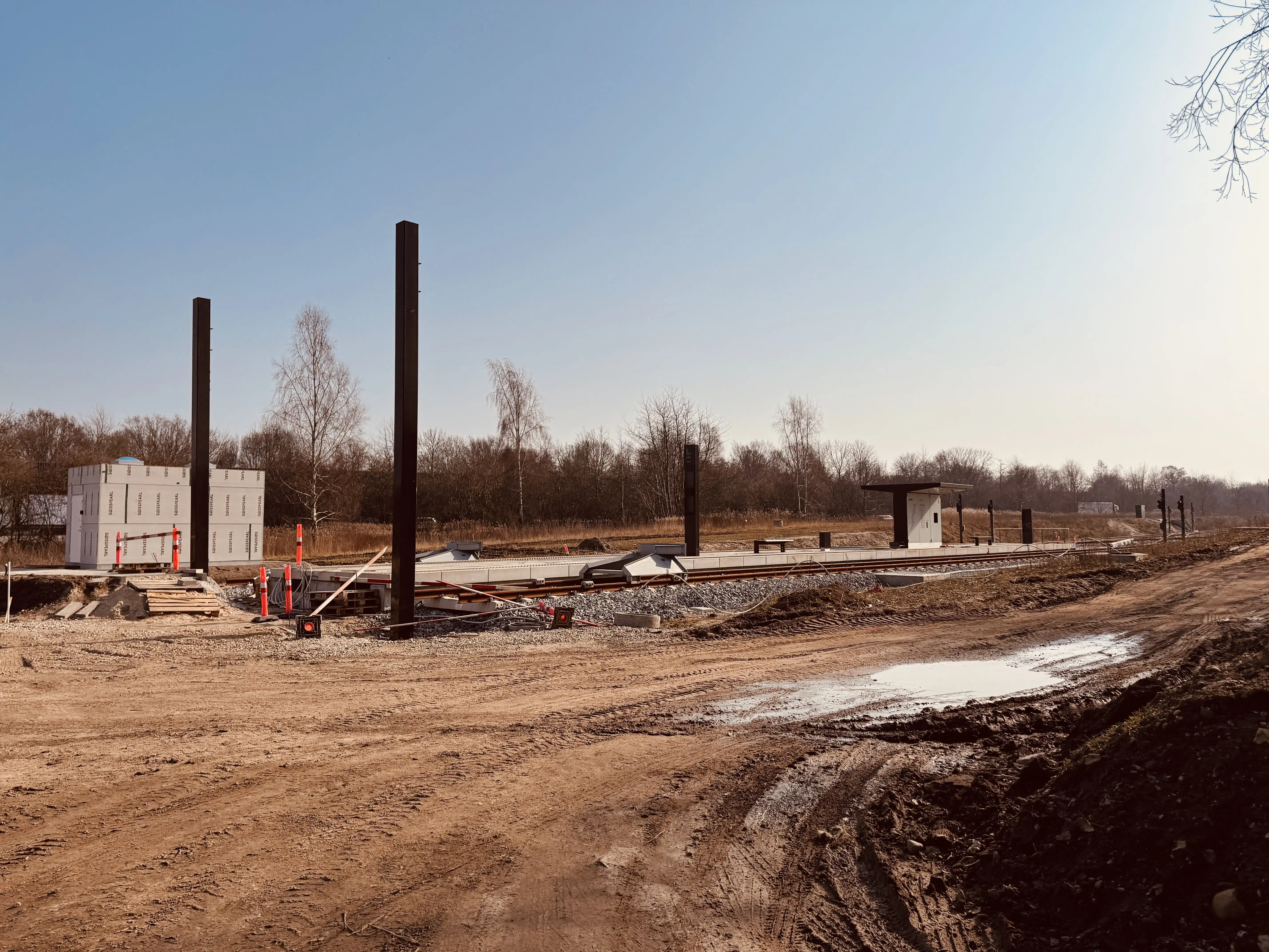 Billede af Lundtofte Letbanestation.