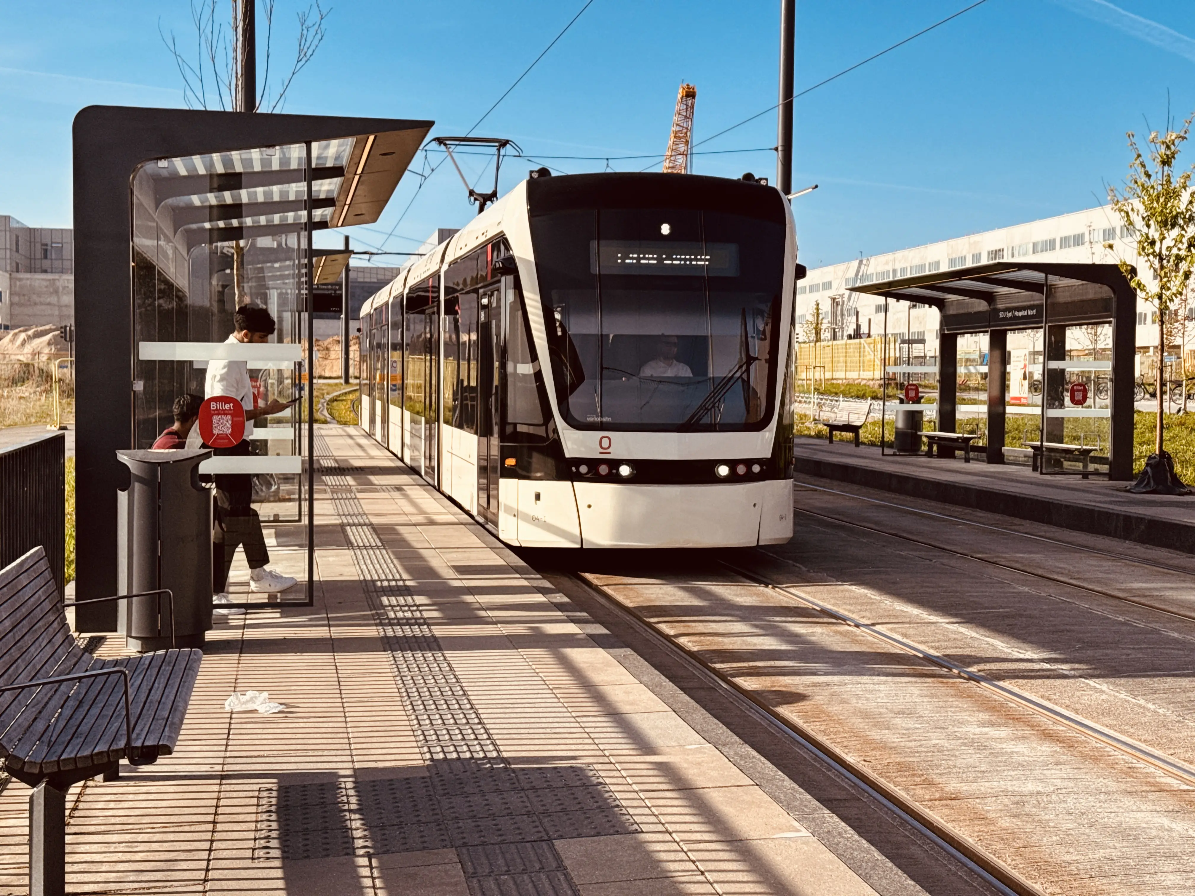 Billede af SDU Syd/Hospital Nord Letbanestation.