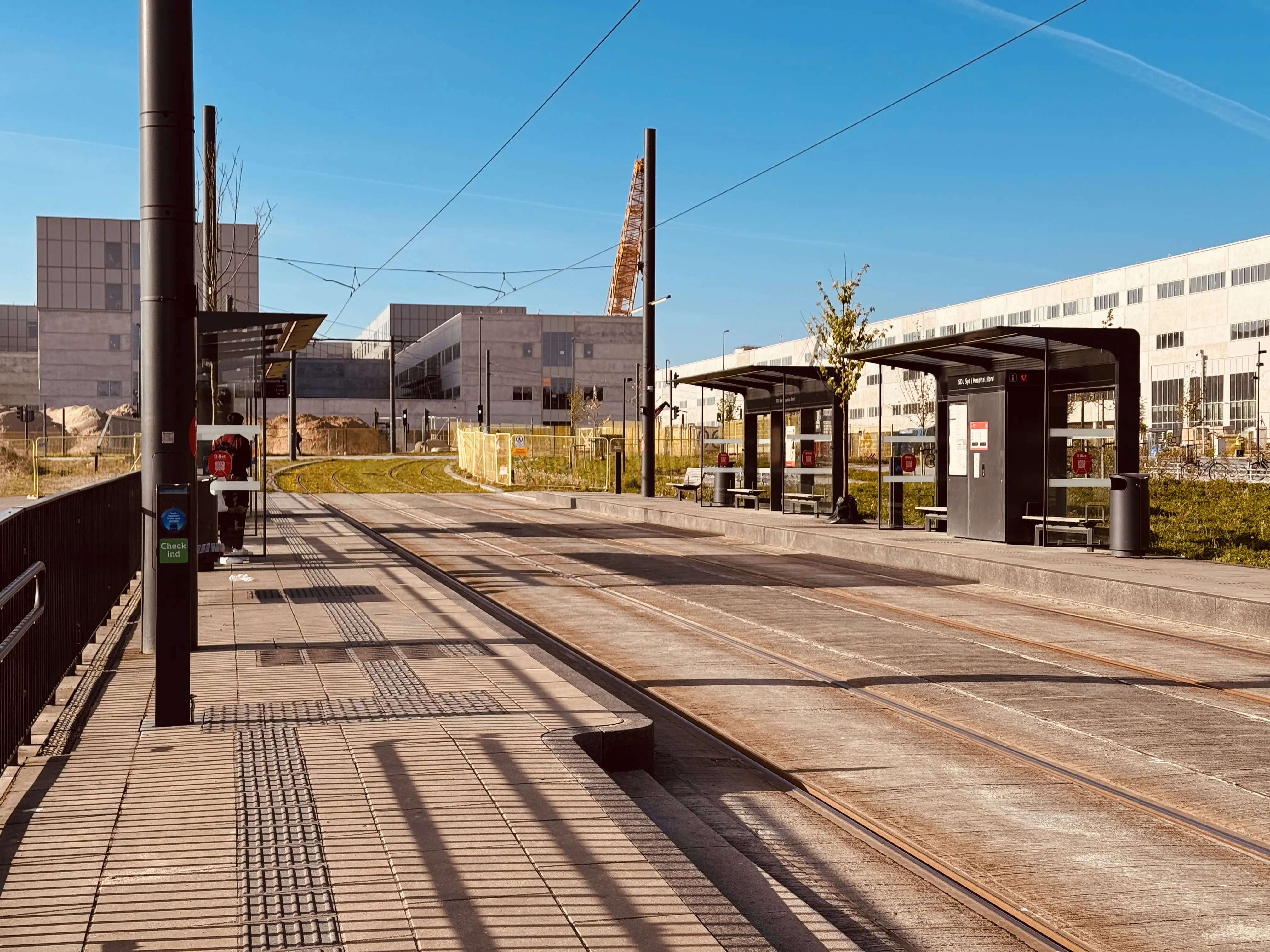 Billede af SDU Syd/Hospital Nord Letbanestation.