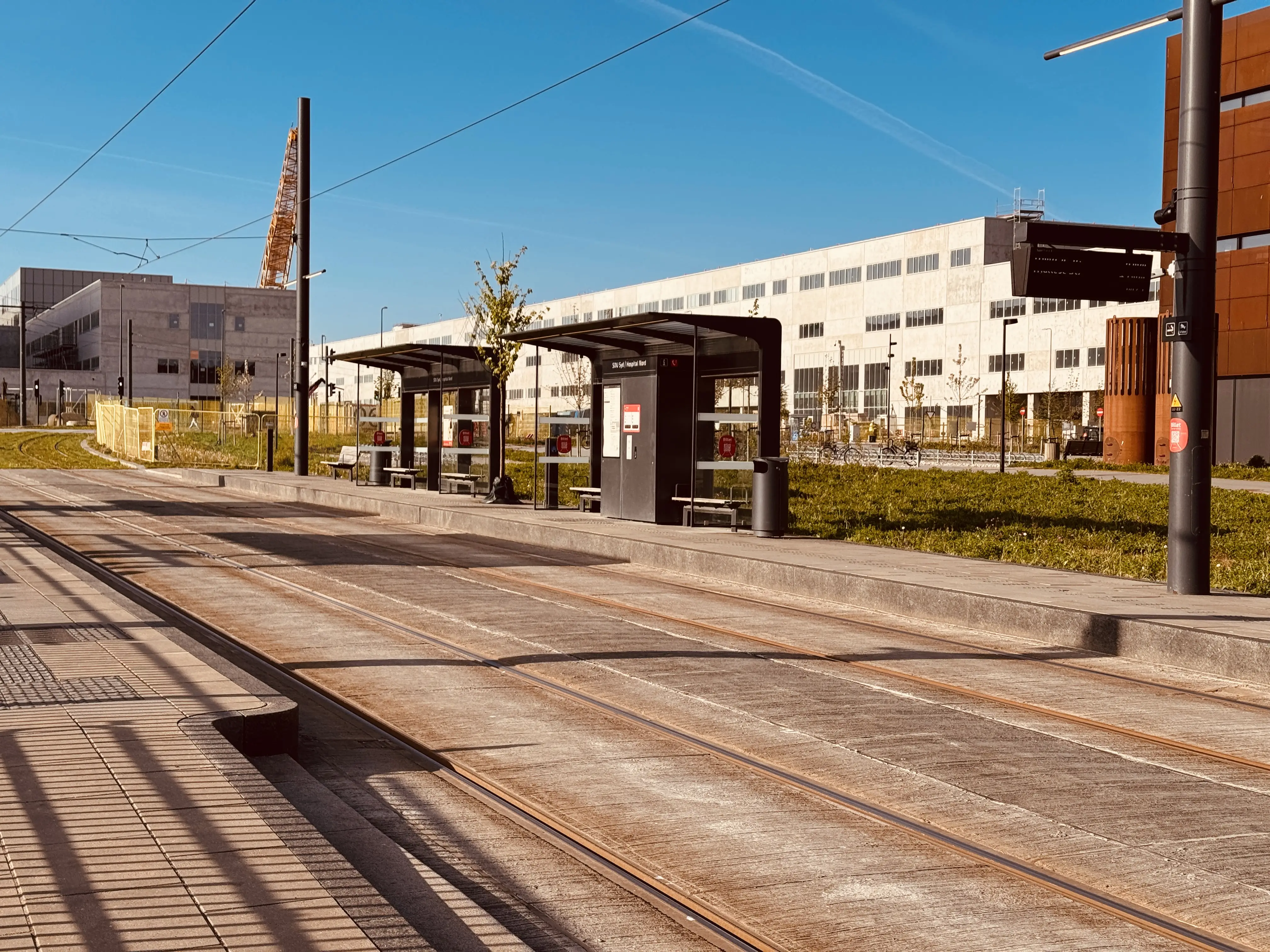 Billede af SDU Syd/Hospital Nord Letbanestation.