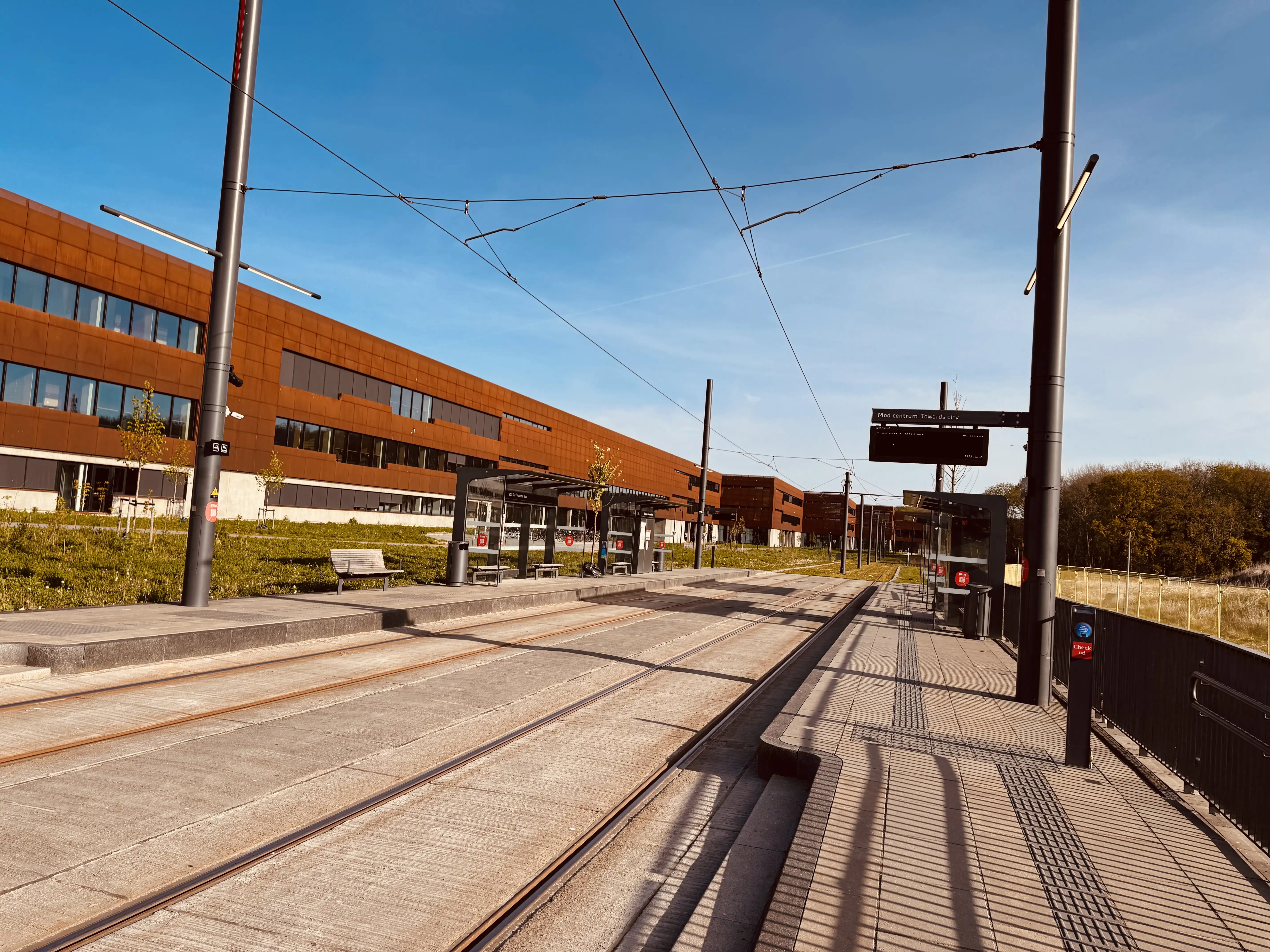 Billede af SDU Syd/Hospital Nord Letbanestation.