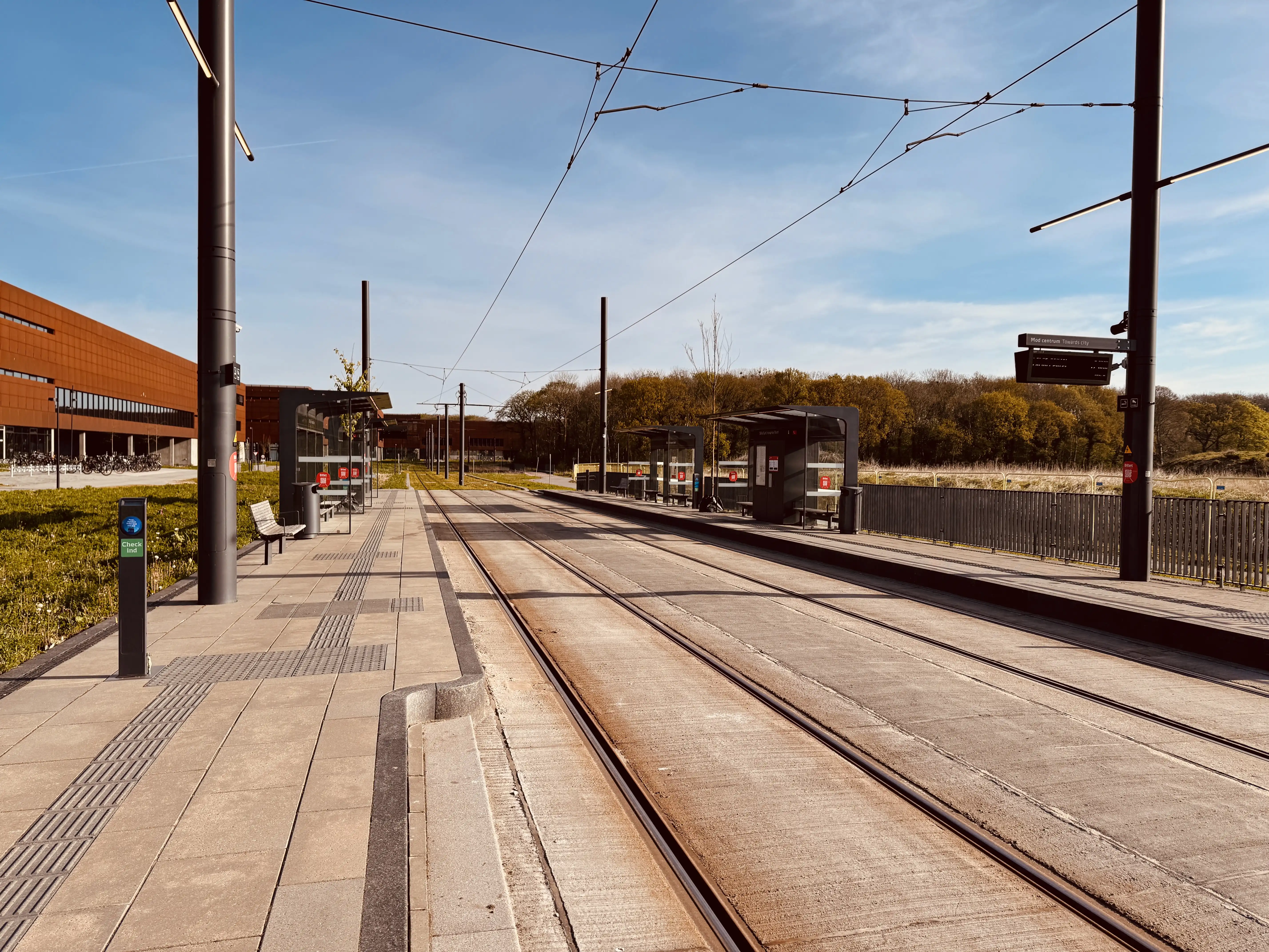 Billede af SDU Syd/Hospital Nord Letbanestation.